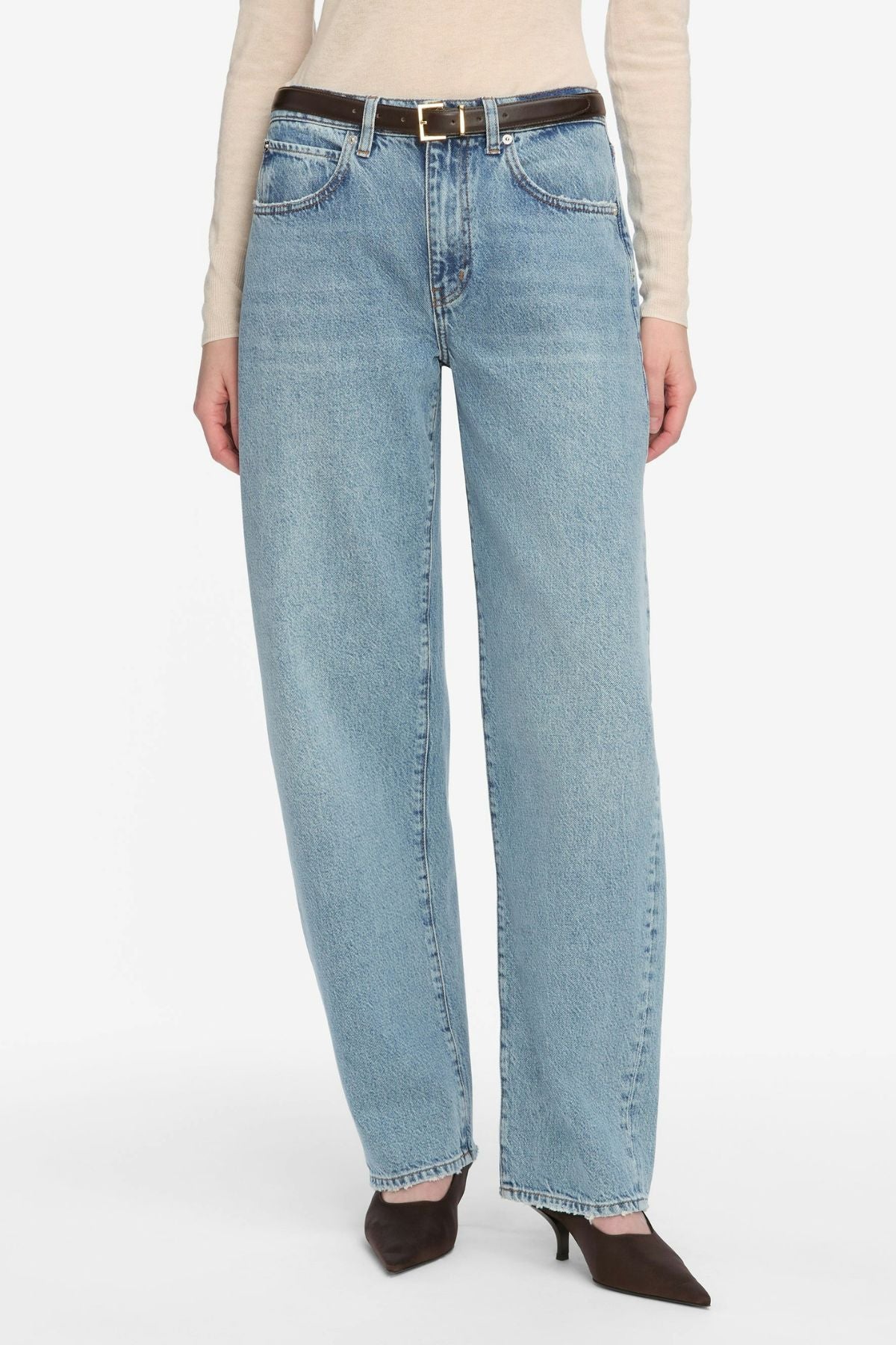 Frame Denim The Low Slung Barrel - Dollhouse - Image 5