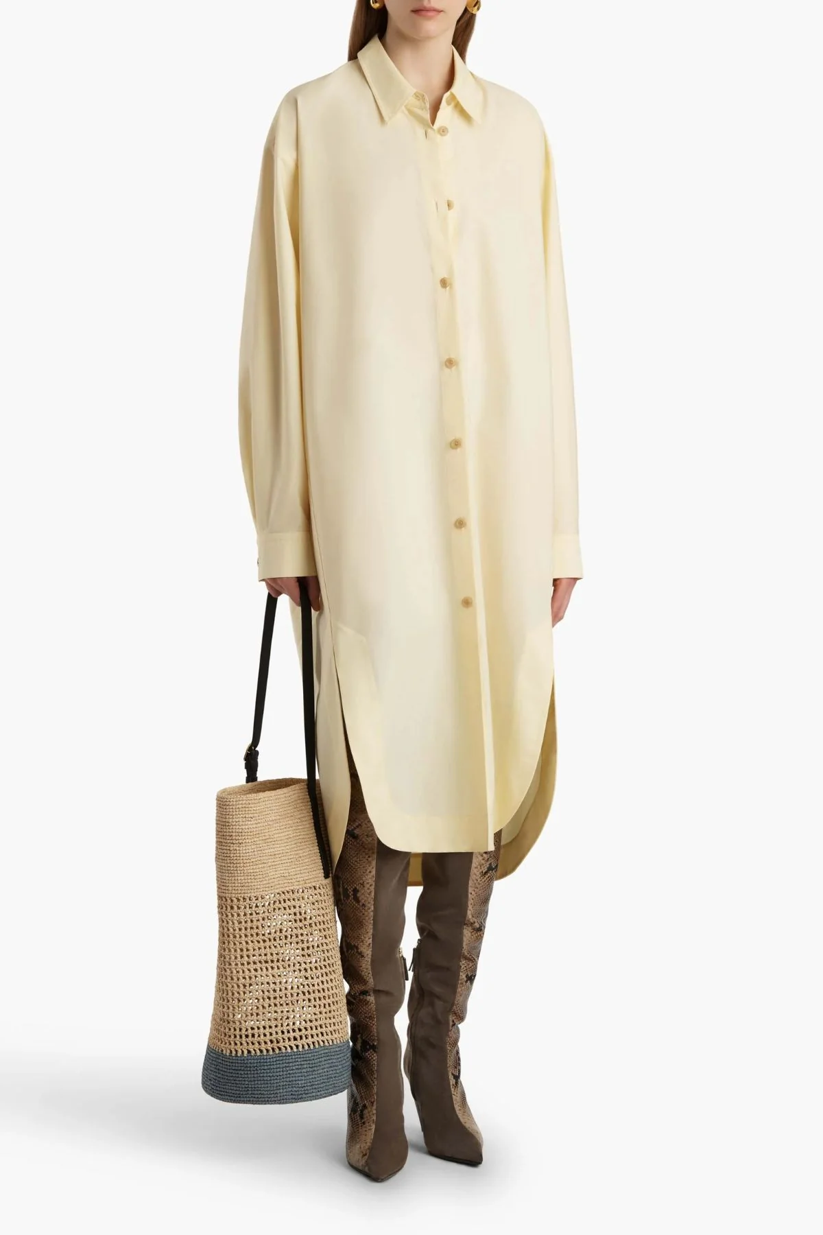 KHAITE Gloria Dress - Pale Yellow - Image 2