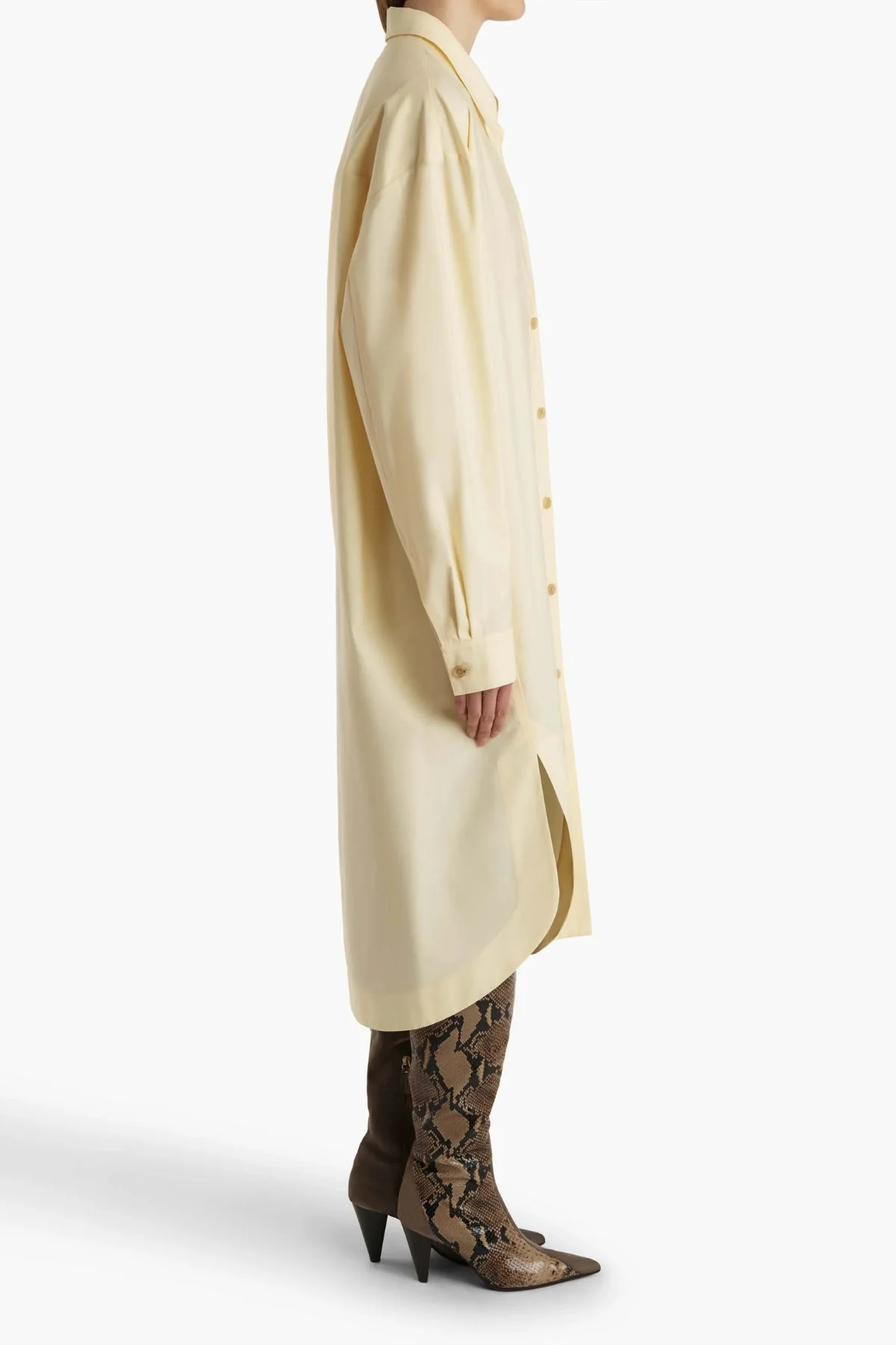 KHAITE Gloria Dress - Pale Yellow - Image 3