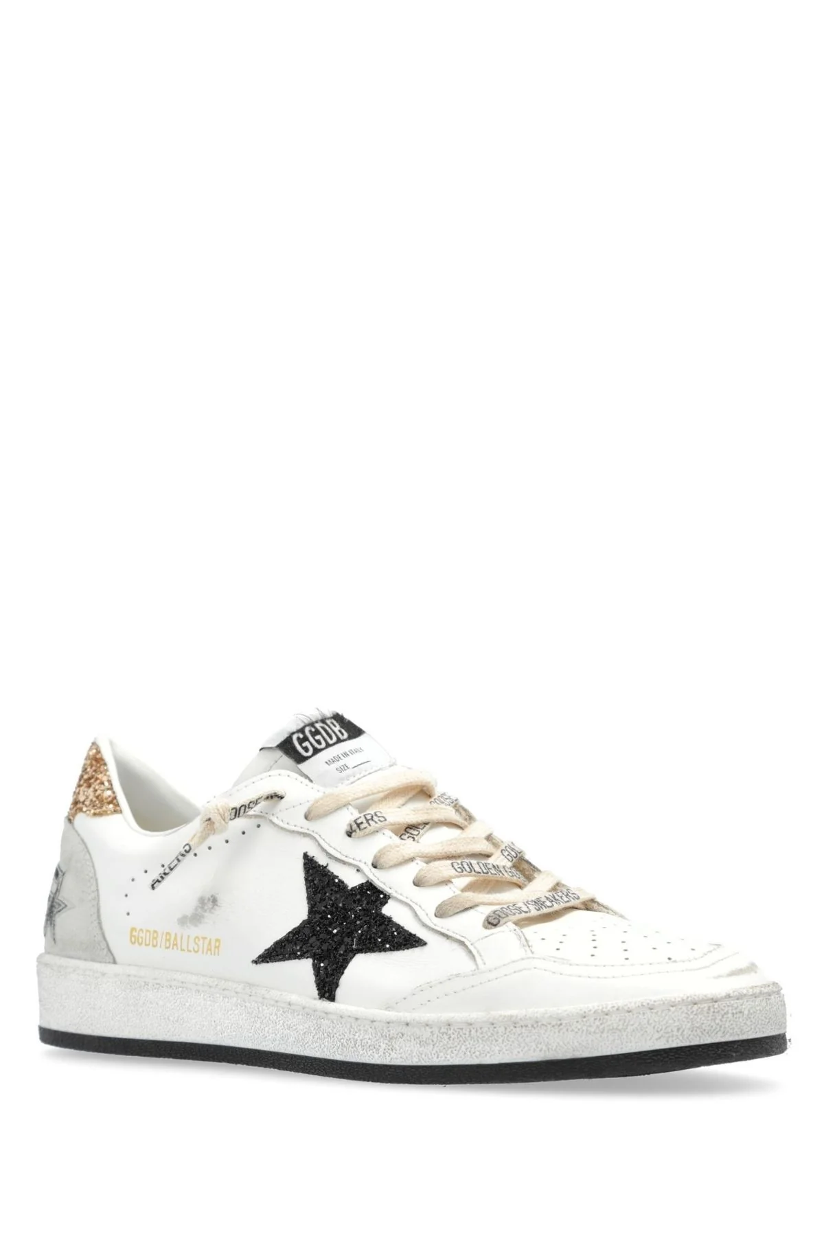 Golden Goose Ball Star Sneaker - White/ Black/ Gold - Image 3