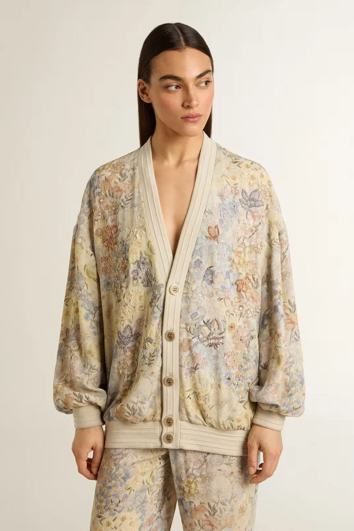 Golden Goose Giselle Cardigan - Pastel Flowers - Image 3