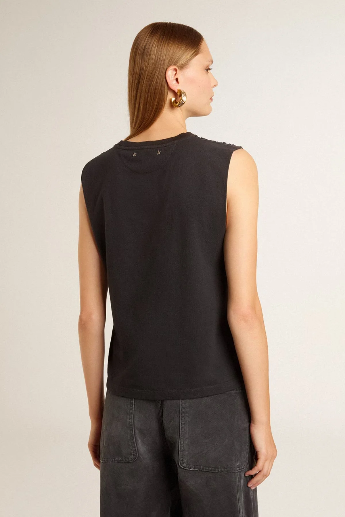 Golden Goose Sleeveless Gradient T-Shirt - Black - Image 3