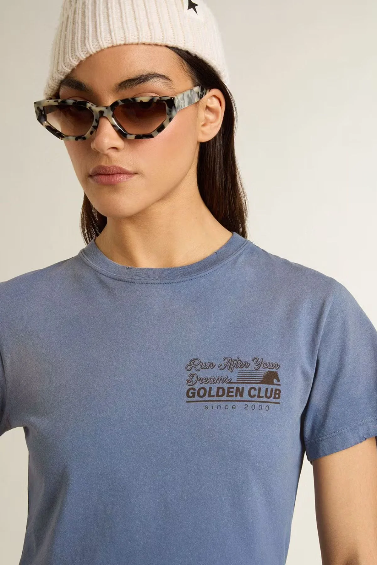 Golden Goose Slim T-Shirt - China Blue - Image 4