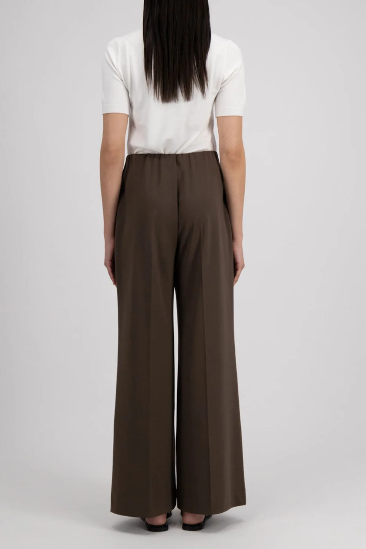 Harris Wharf Techno Viscose Trousers - Ebony Grey - Image 3