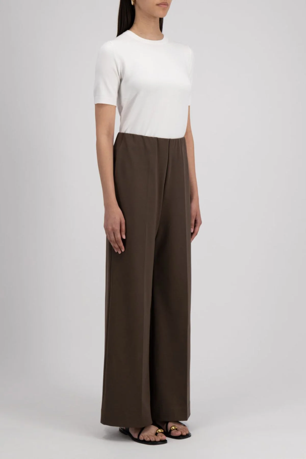 Harris Wharf Techno Viscose Trousers - Ebony Grey - Image 5