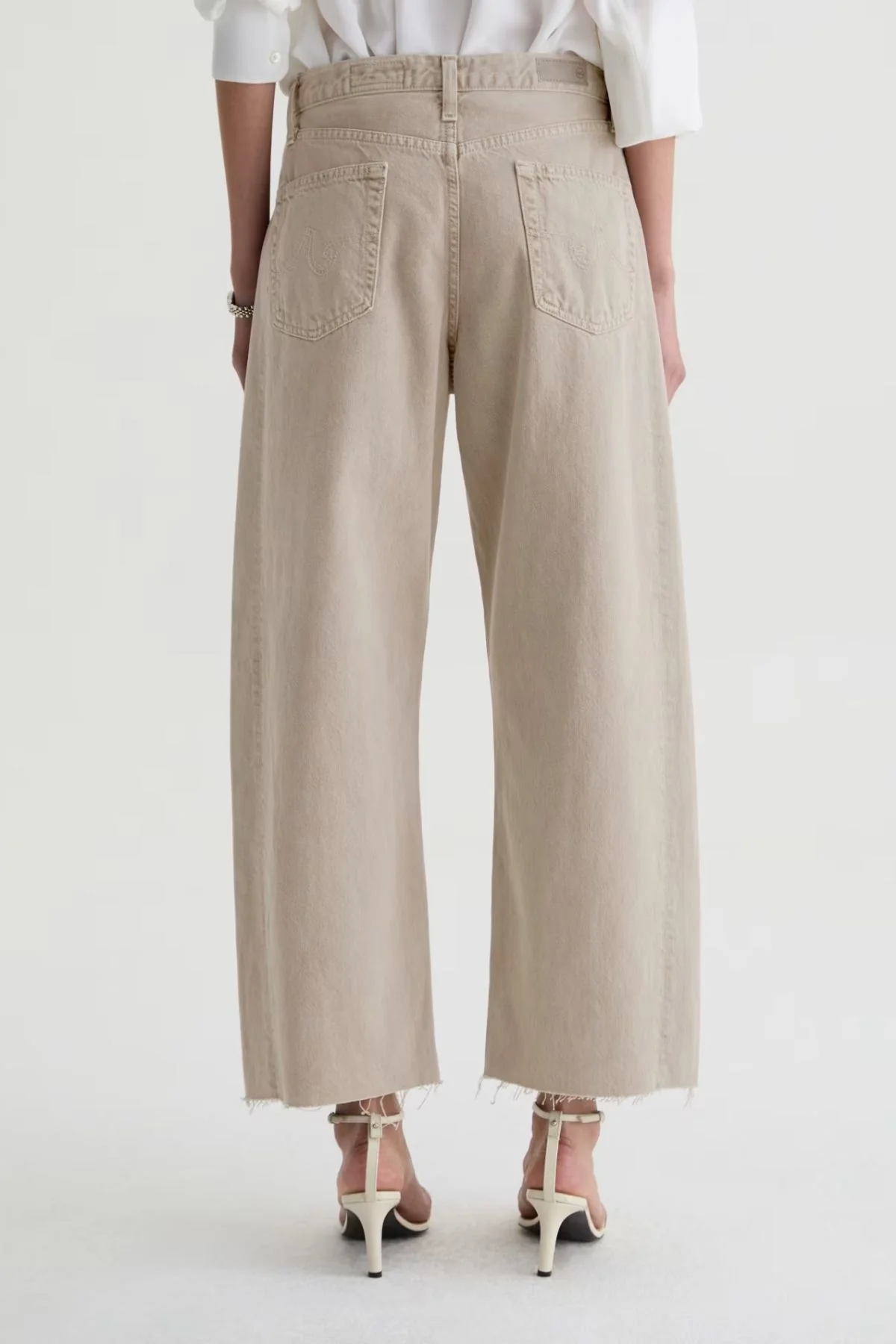 AG Denim Hattie Crop - Sulfur Light Taupe - Image 4