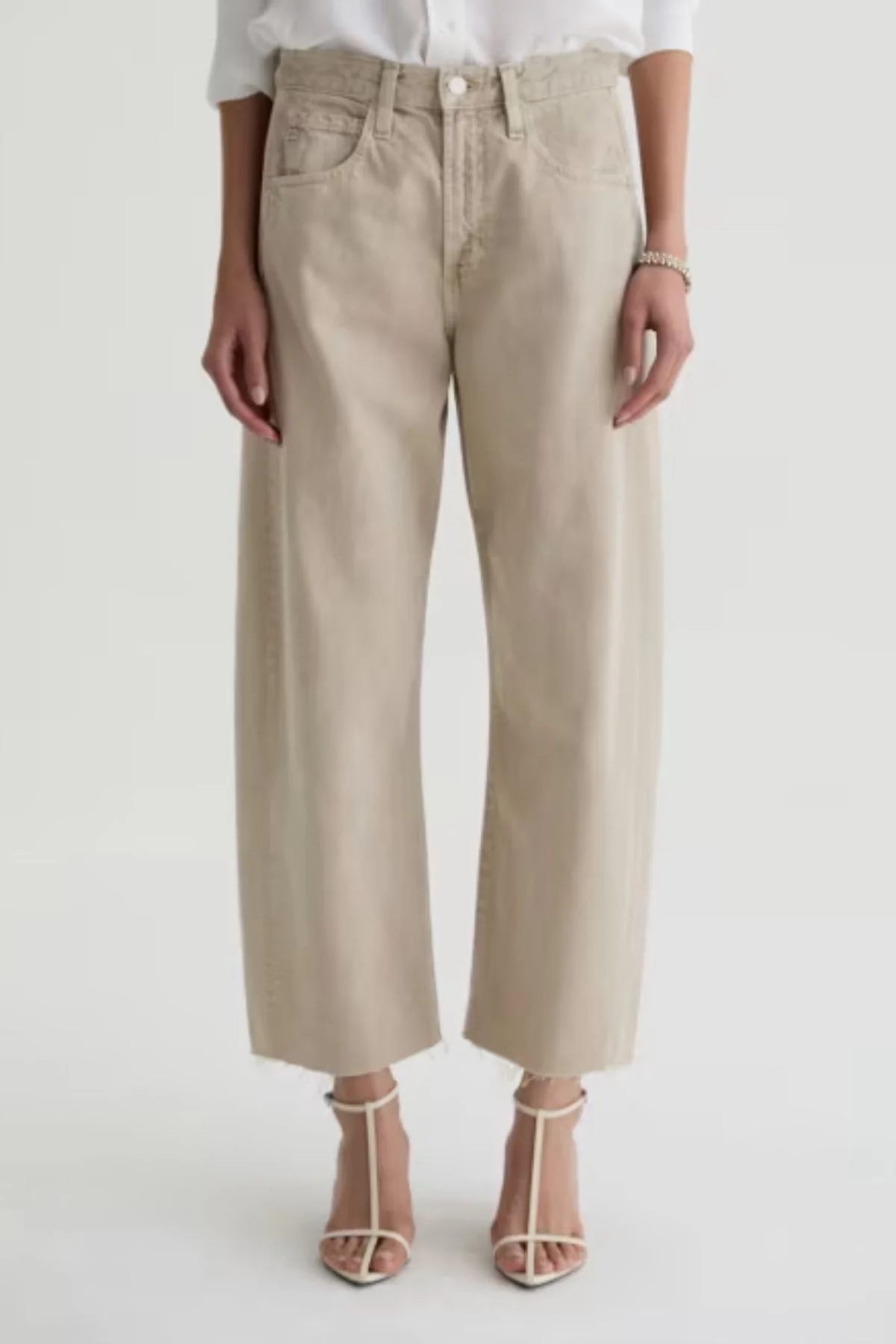AG Denim Hattie Crop - Sulfur Light Taupe - Image 7