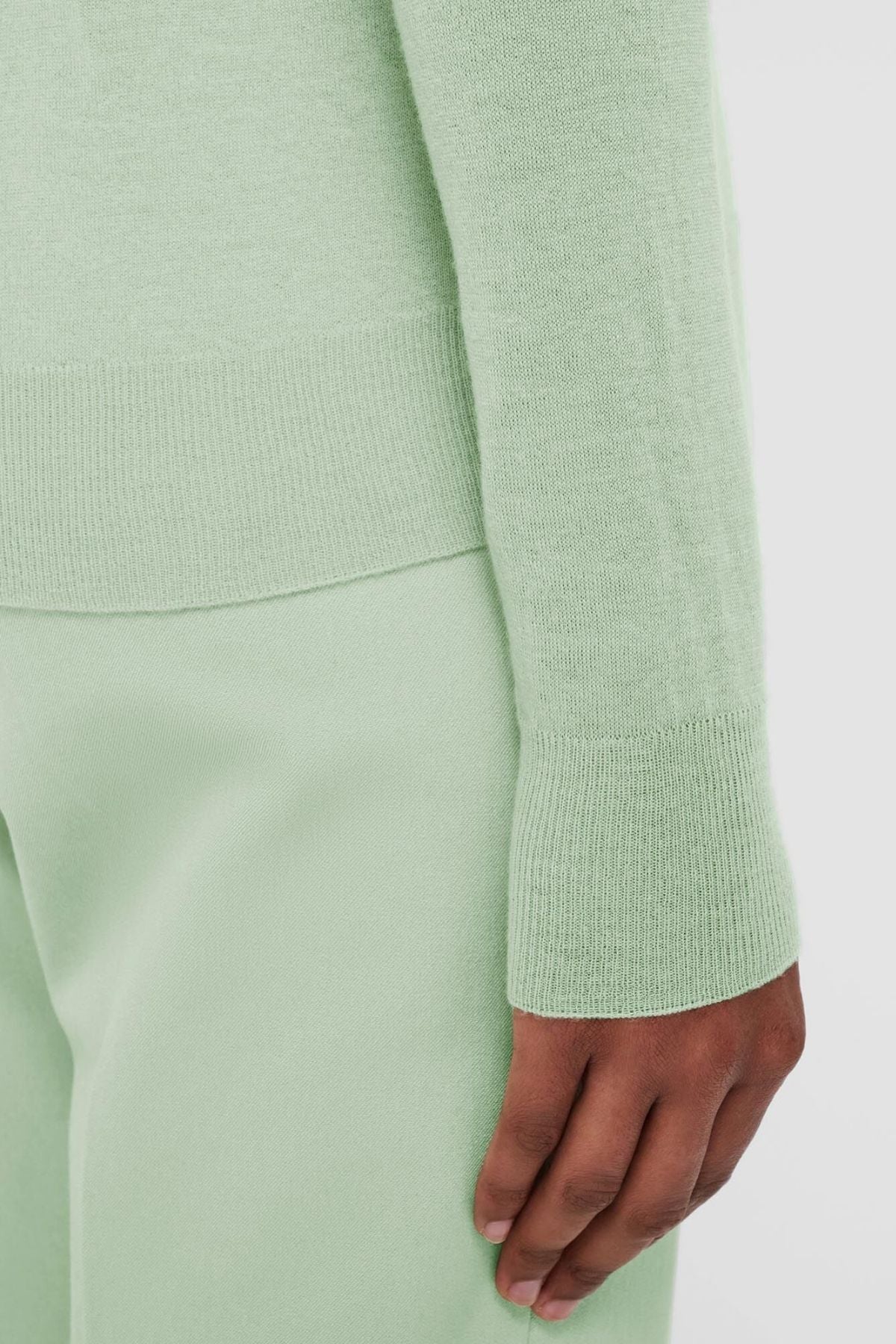 Joseph Cashair V-Neck Jumper - Matcha - Image 4
