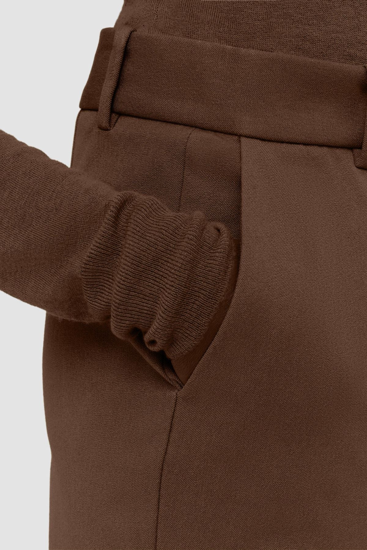 Joseph Gabardine Stretch Tafira Pant - Arabica - Image 4