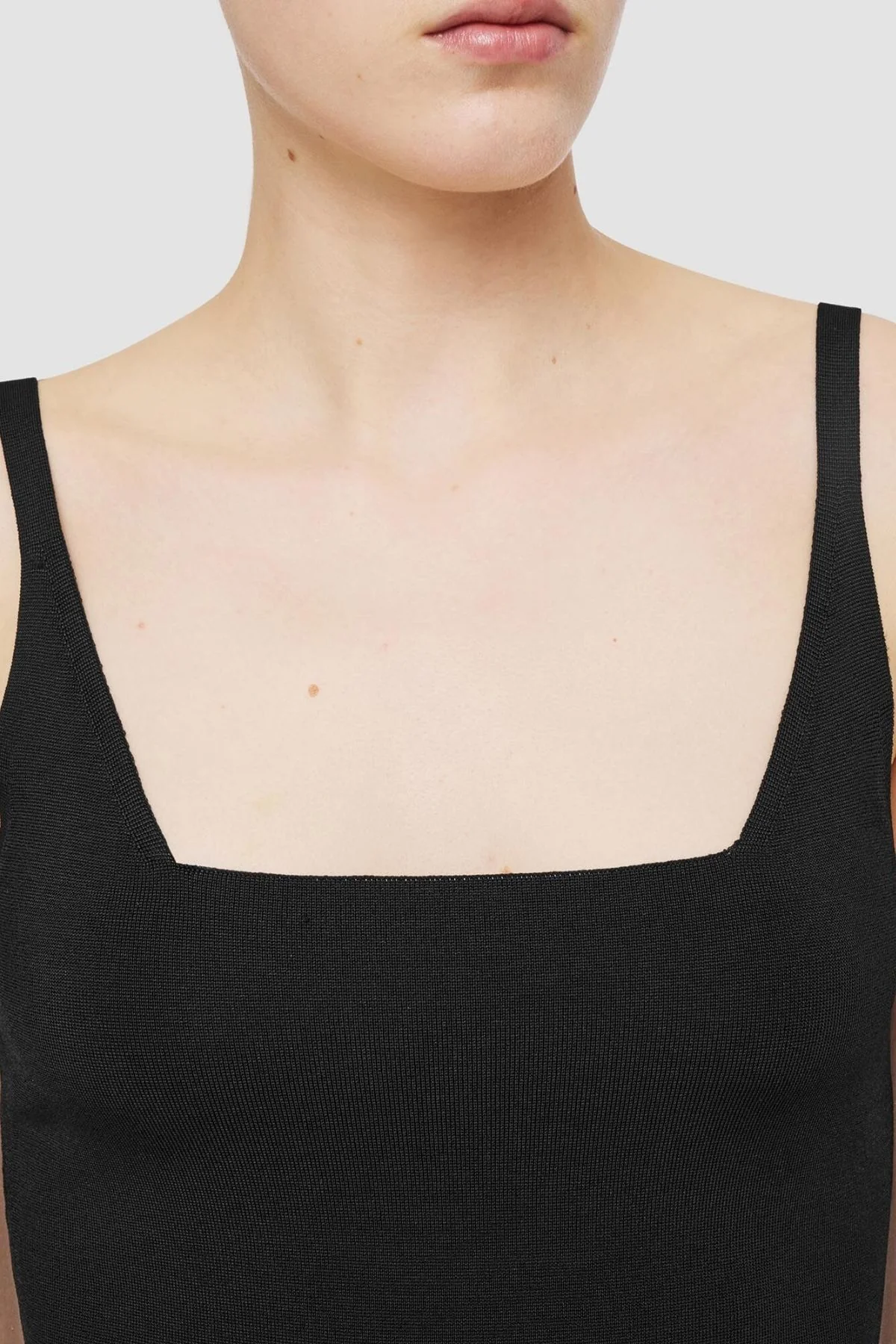 Joseph Milano Knit Square Tank - Black - Image 4