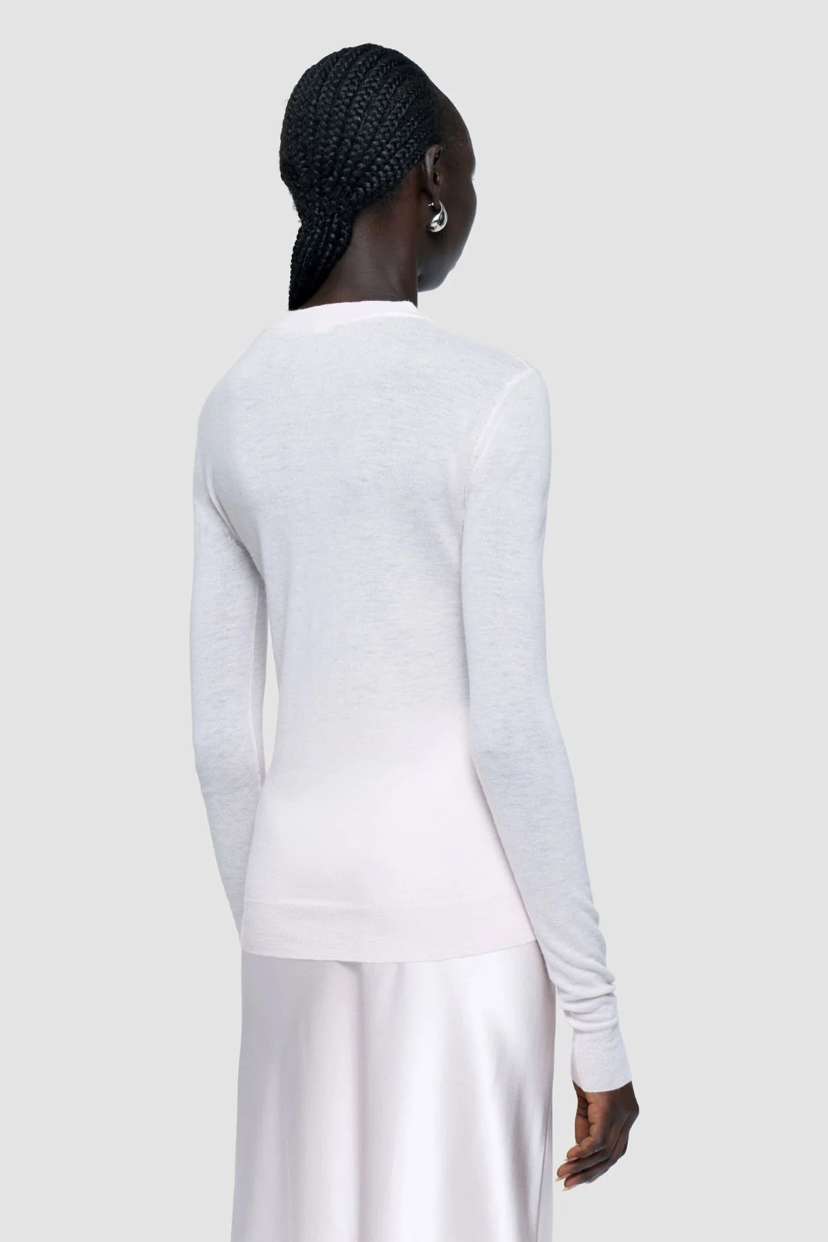 Joseph Cashair Round Neck Knit Jumper - Rose - Image 2