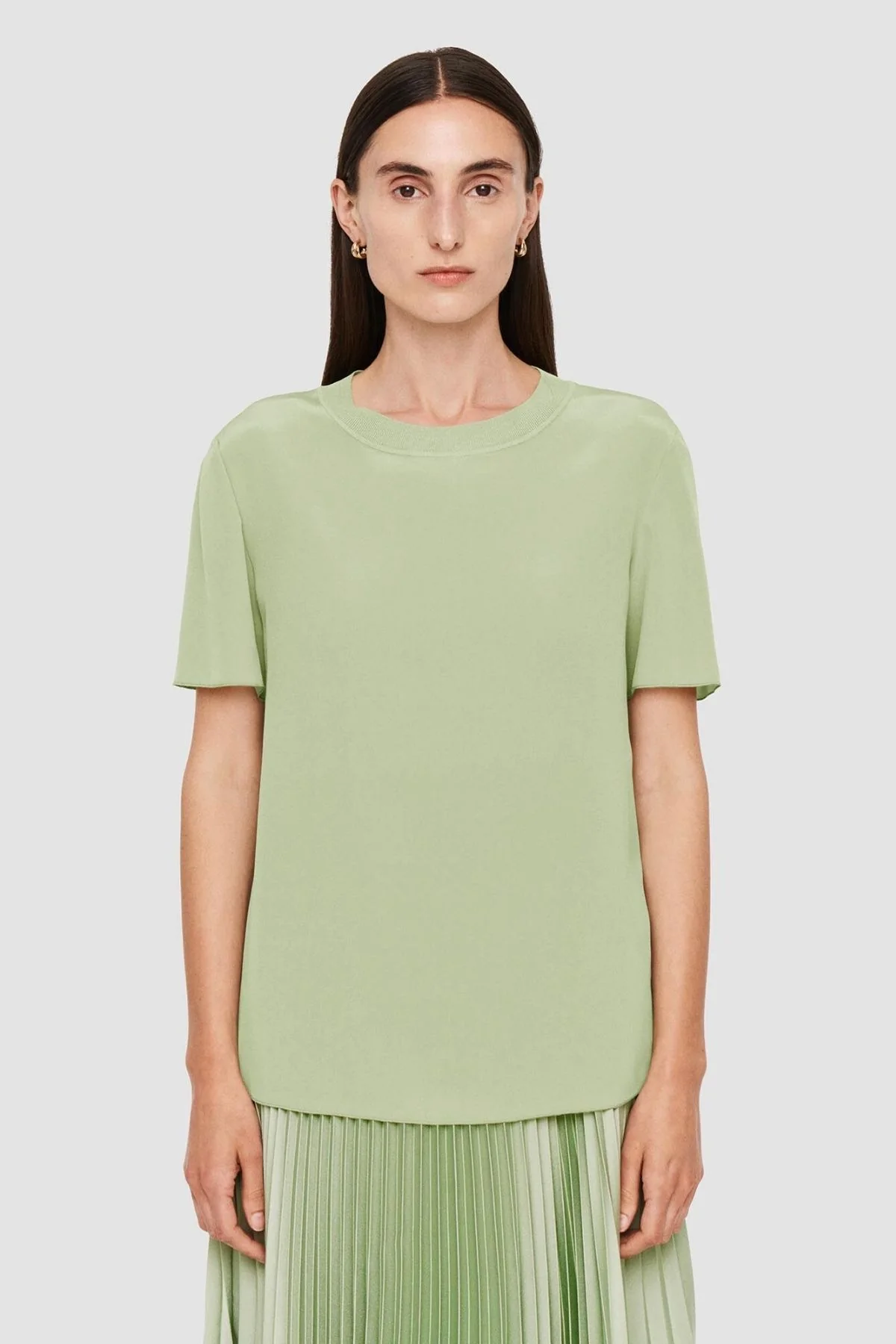 Joseph Rubin Silk Blouse - Matcha - Image 3