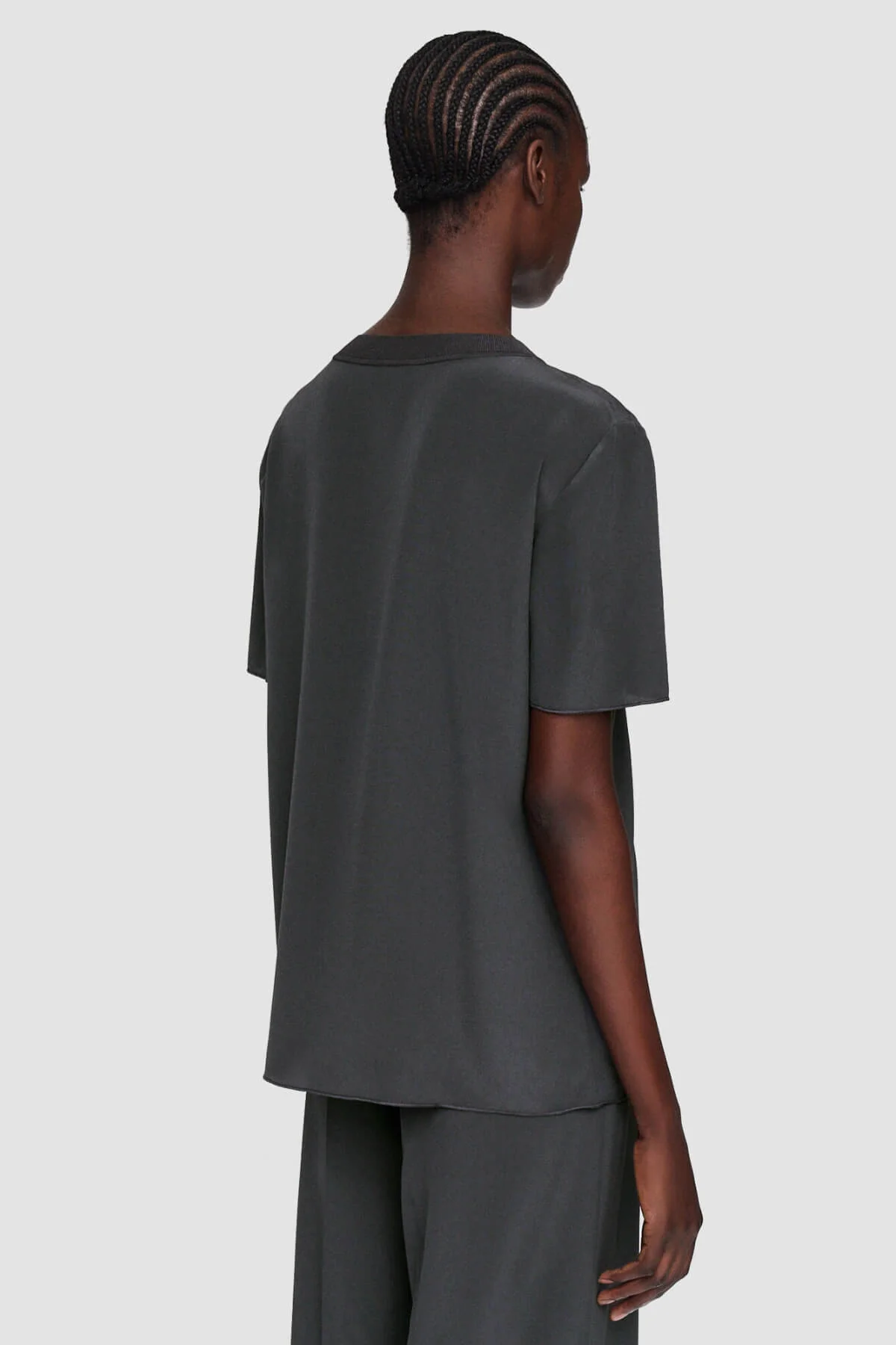 Joseph Rubin Silk Blouse - Slate - Image 3