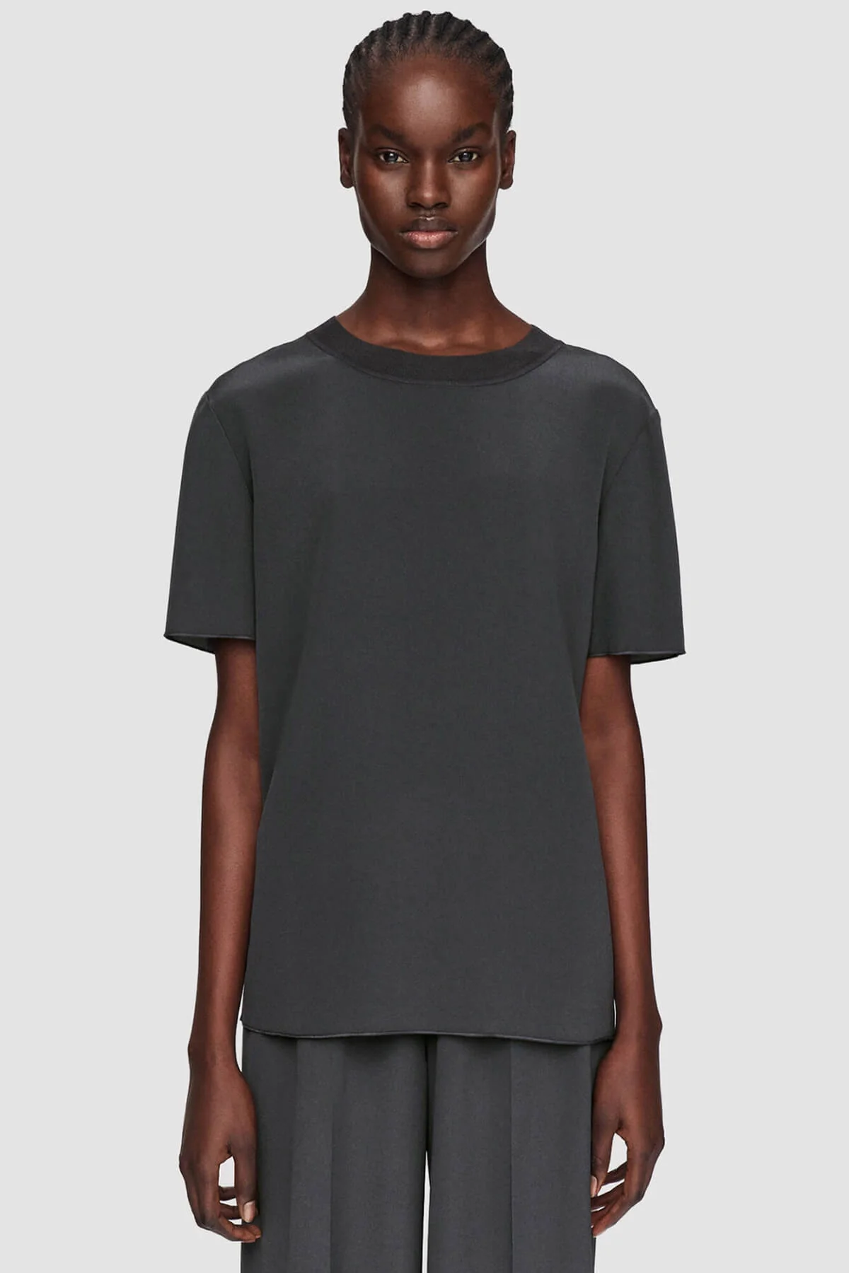 Joseph Rubin Silk Blouse - Slate - Image 4