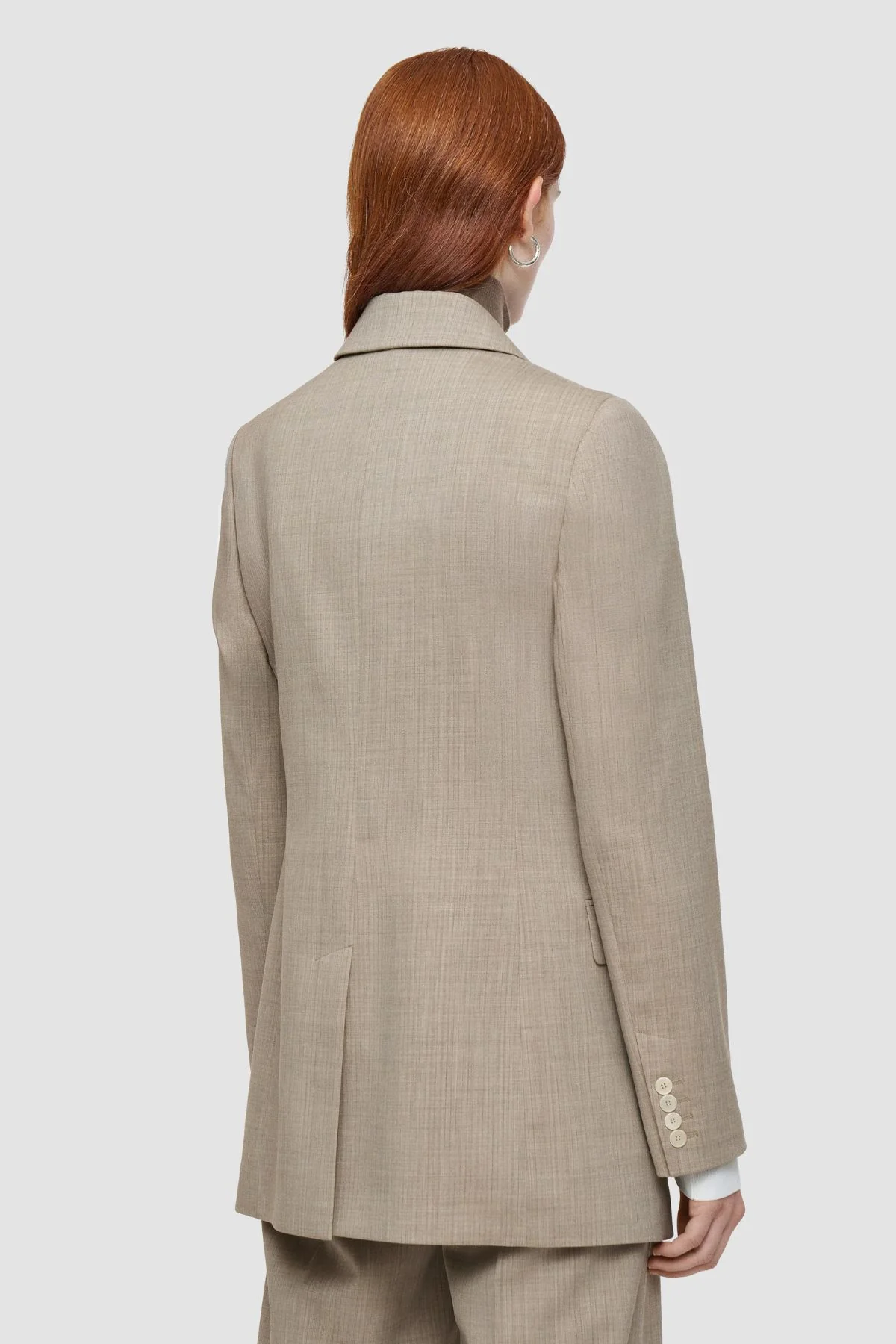 Joseph Valery Melange Stripes Blazer - Affogatto - Image 3