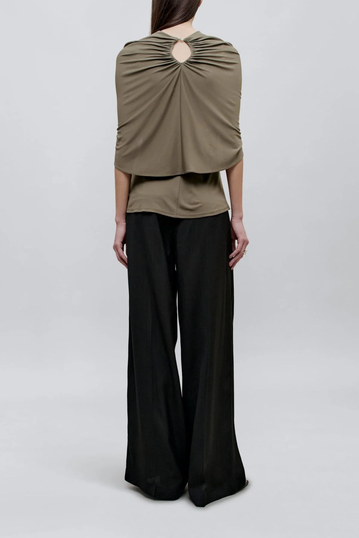 KALLMEYER Emme Cape Top - Thyme - Image 3