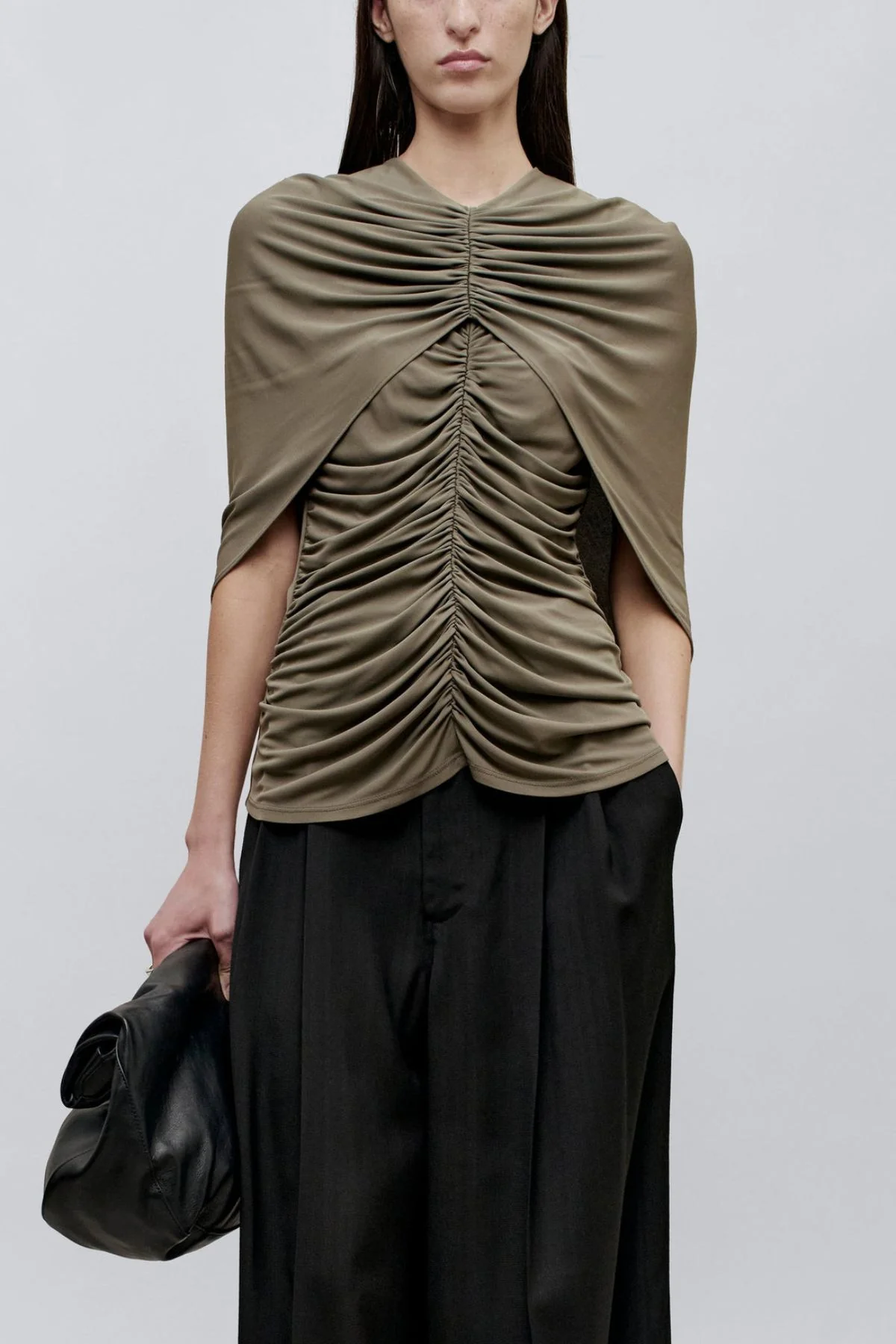 KALLMEYER Emme Cape Top - Thyme - Image 4