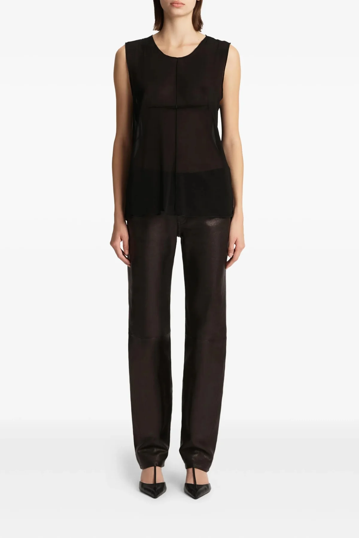 KHAITE Allo SL Top - Washed Black - Image 3