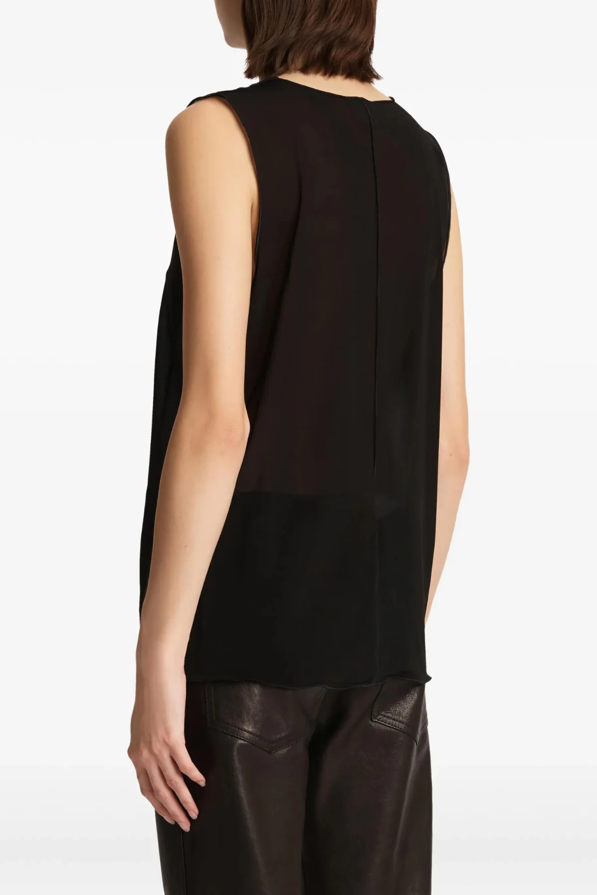 KHAITE Allo SL Top - Washed Black - Image 4