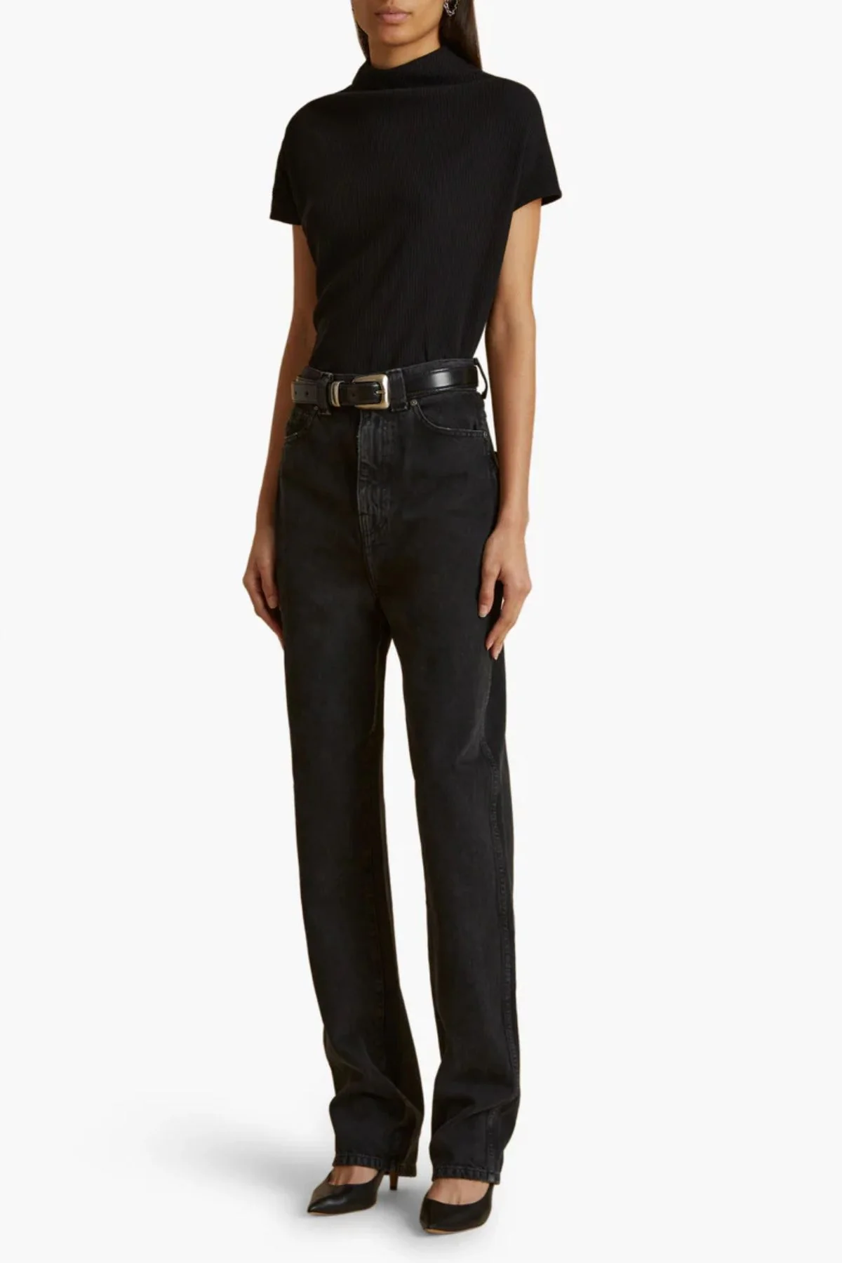 KHAITE Benny Belt - Black/ Silver - Image 2