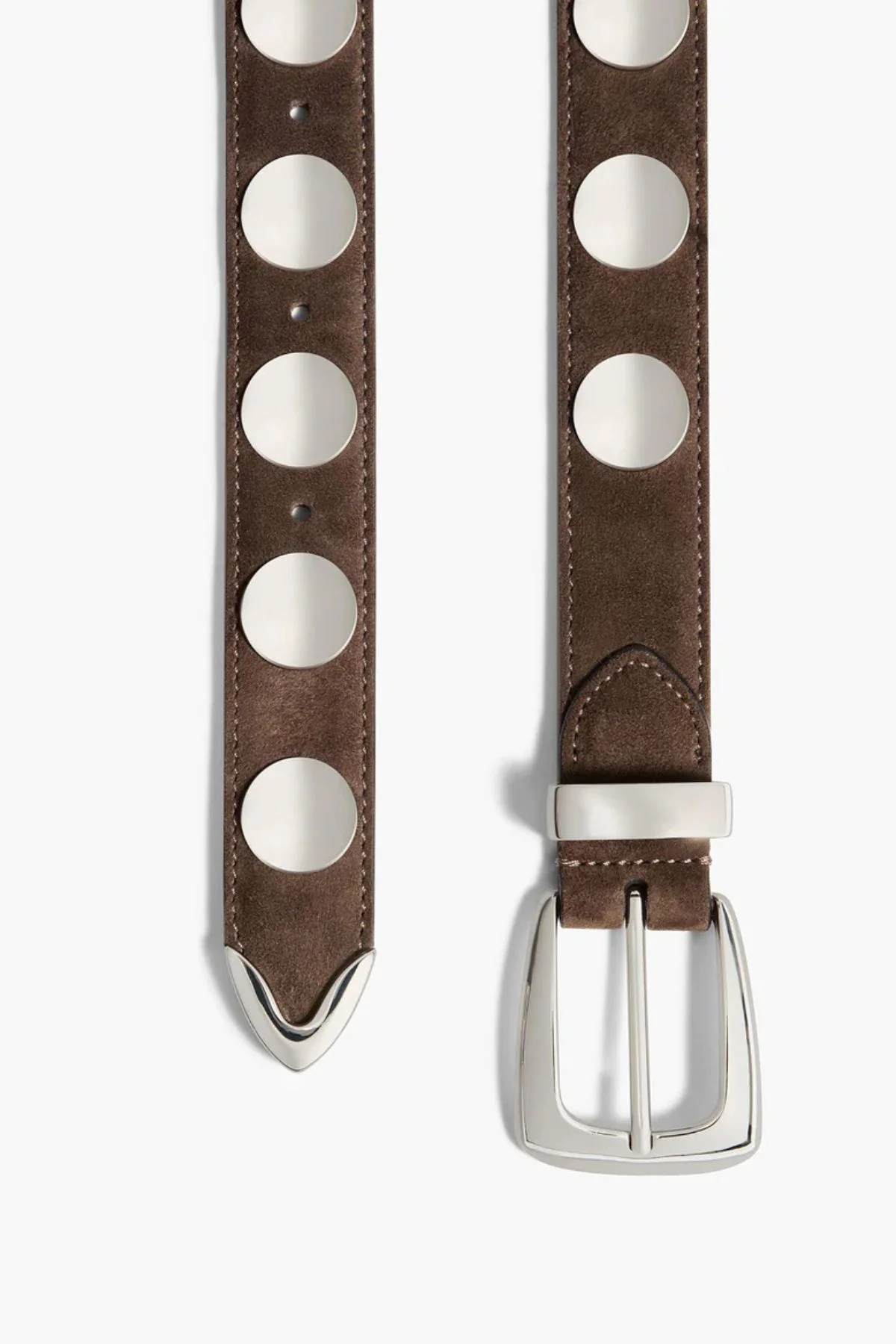 KHAITE Benny Belt with Silver Studs - Ebano - Image 2