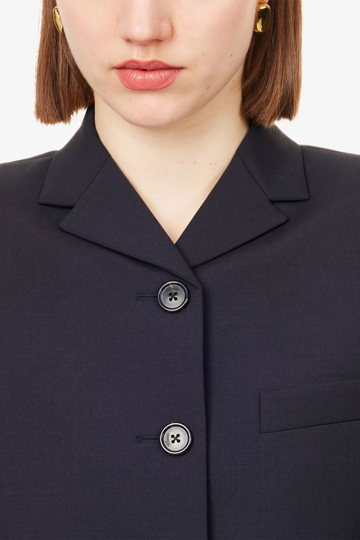 KHAITE Celton Blazer - Dark Navy - Image 4