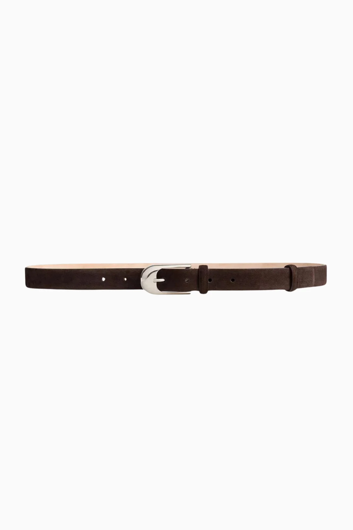 KHAITE Dome Belt Silver - Dark Brown