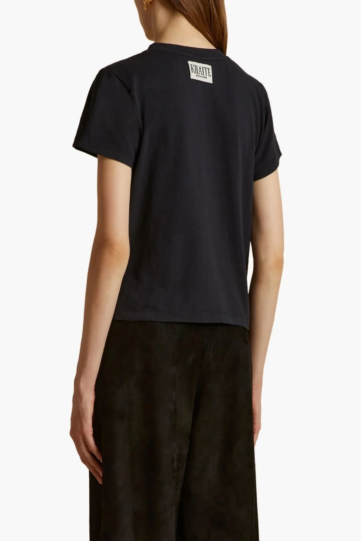 KHAITE Emmylou T-Shirt - Washed Black - Image 3