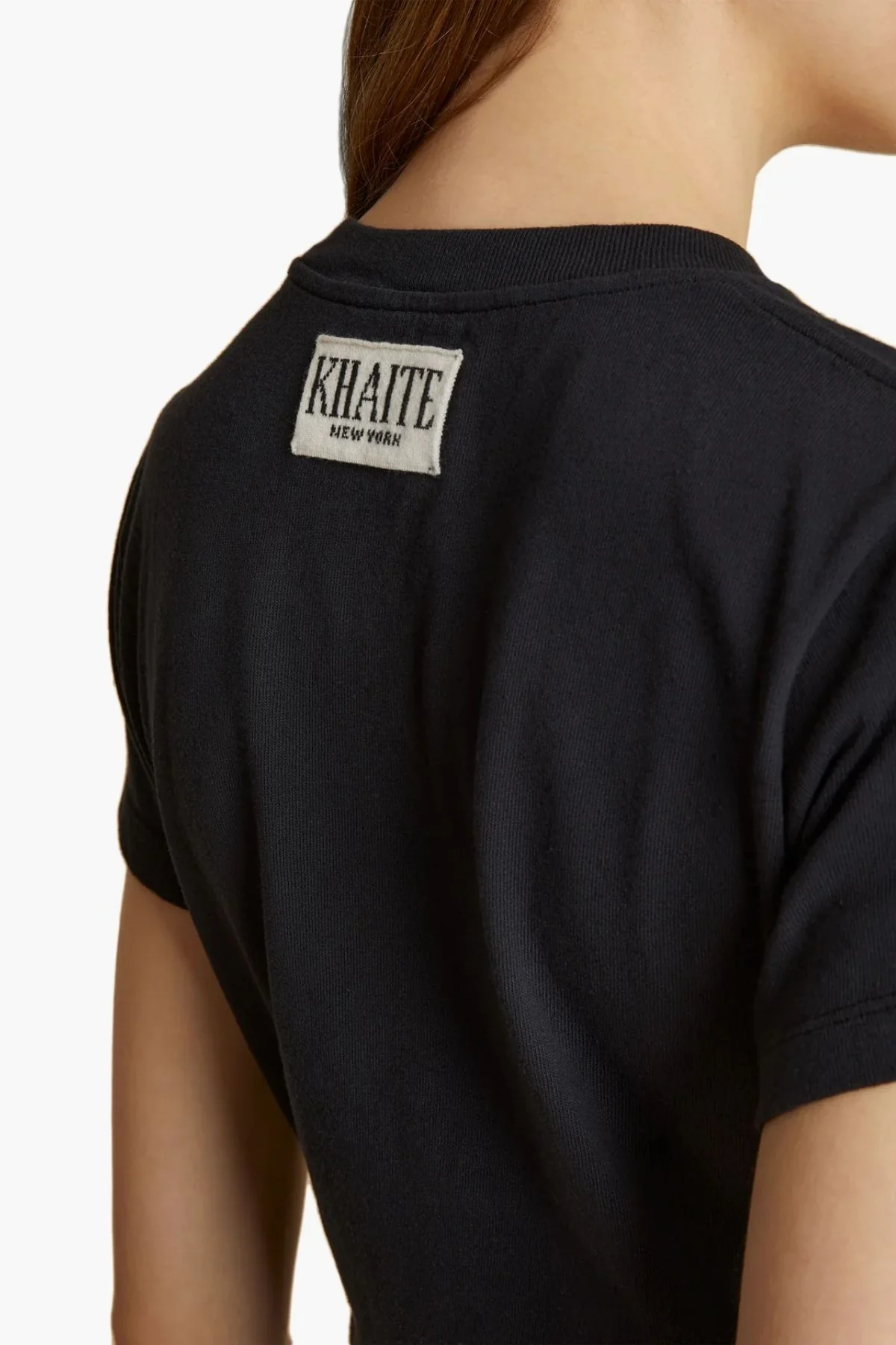 KHAITE Emmylou T-Shirt - Washed Black - Image 4