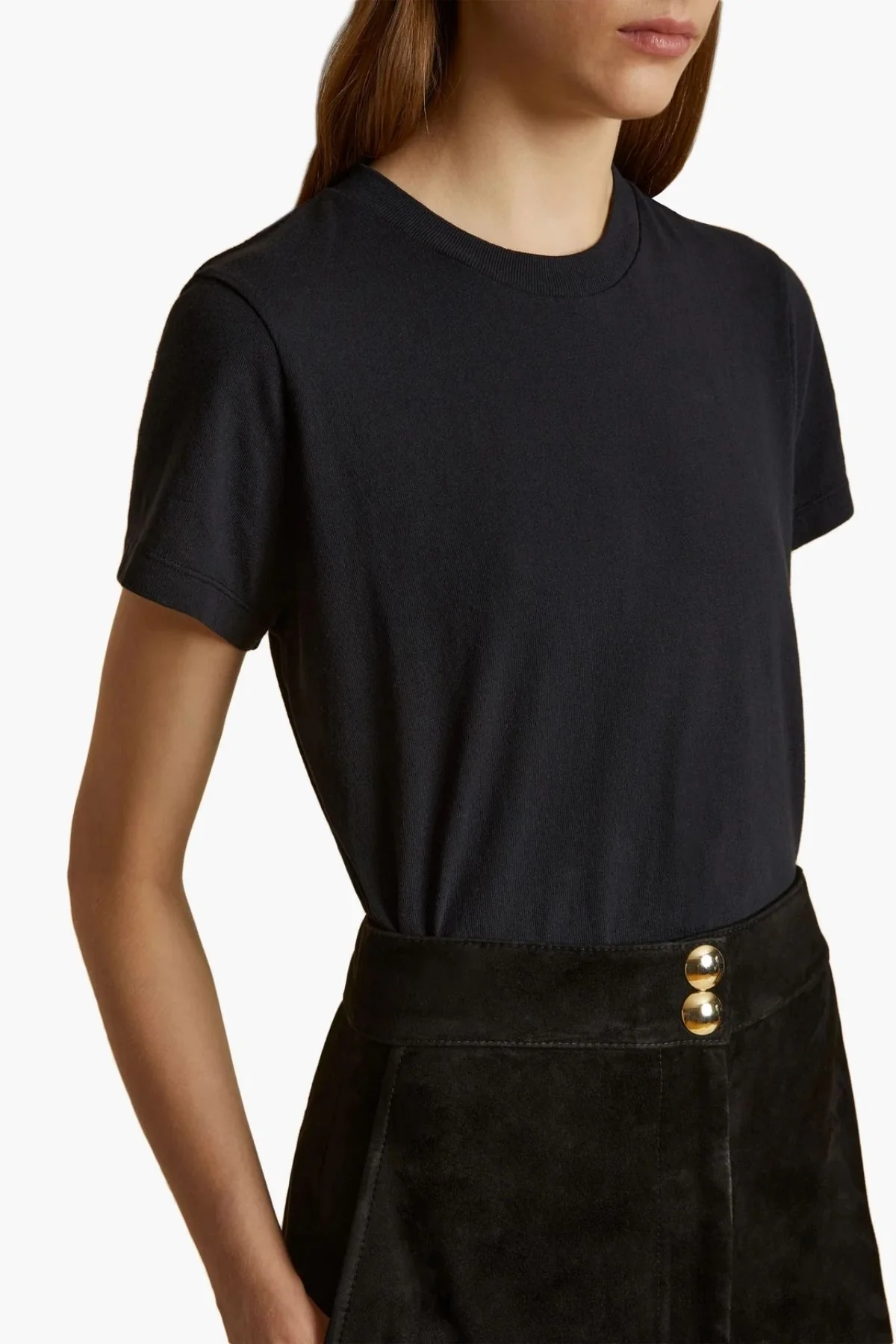 KHAITE Emmylou T-Shirt - Washed Black - Image 5