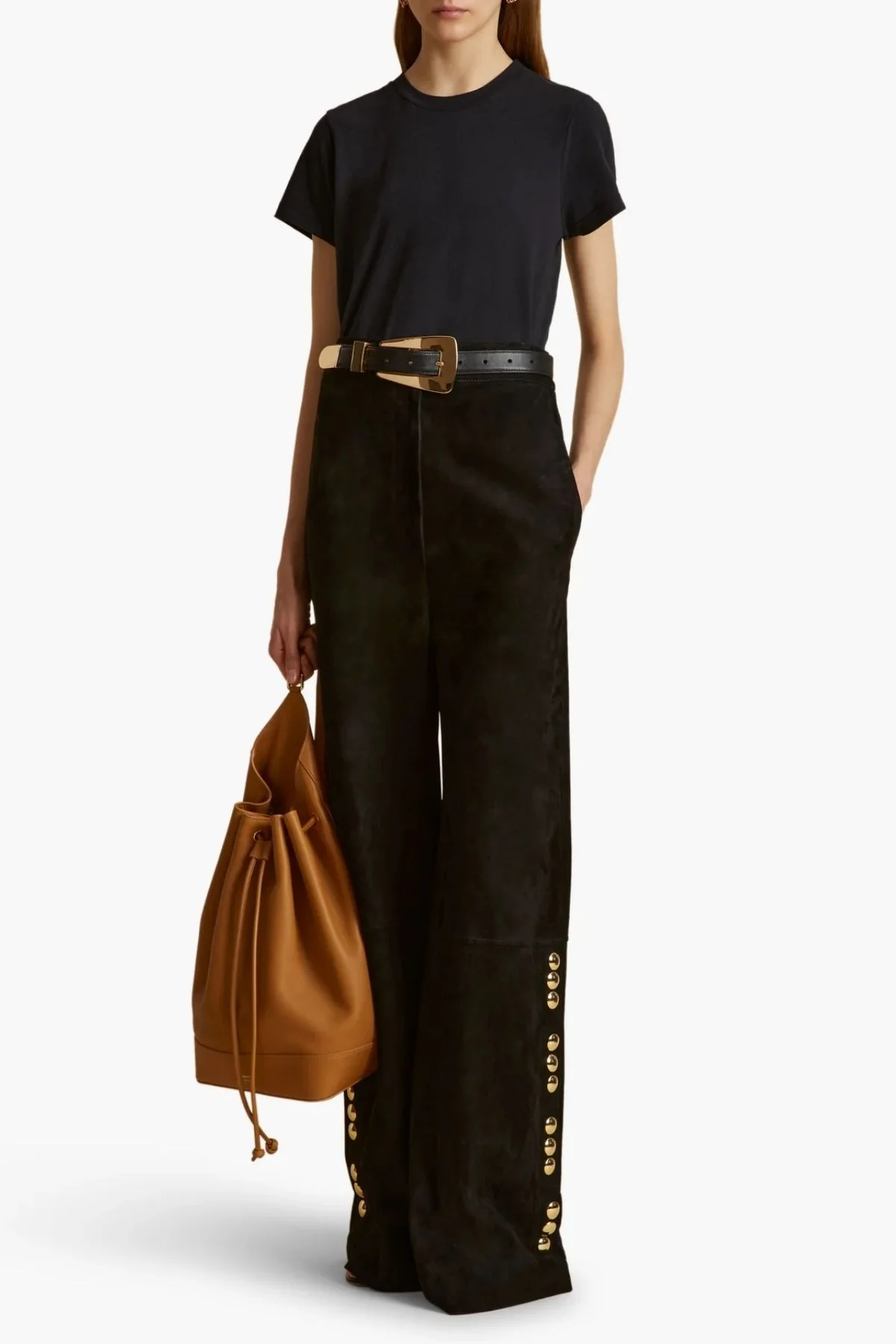 KHAITE Emmylou T-Shirt - Washed Black - Image 6