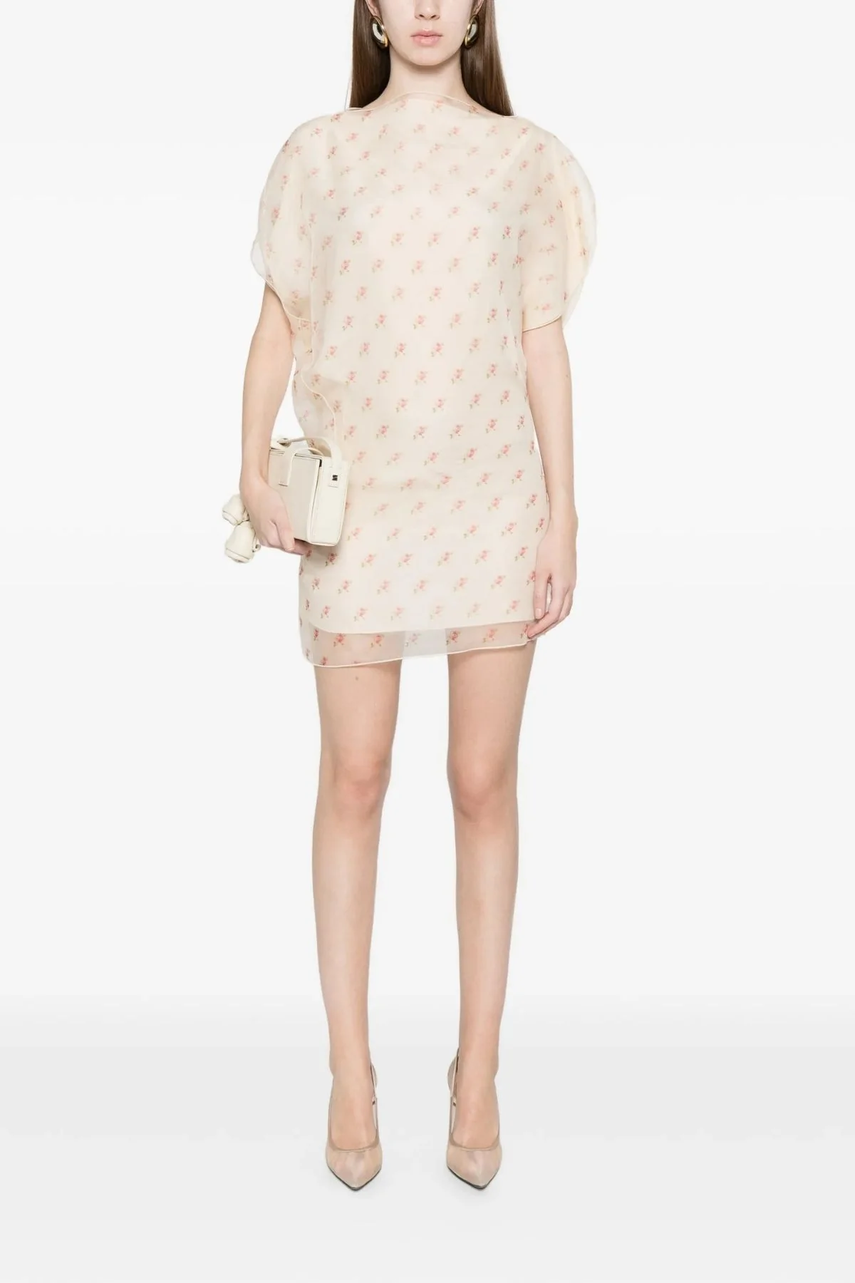 KHAITE Erin Mini Dress - Soft Pink - Image 2