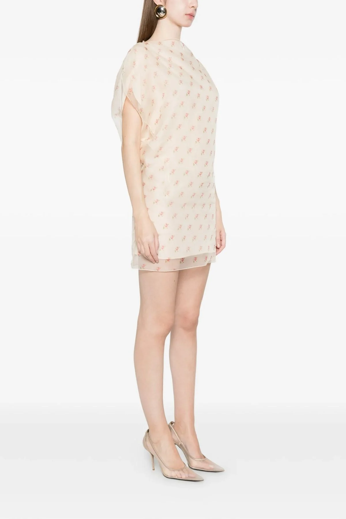 KHAITE Erin Mini Dress - Soft Pink - Image 3
