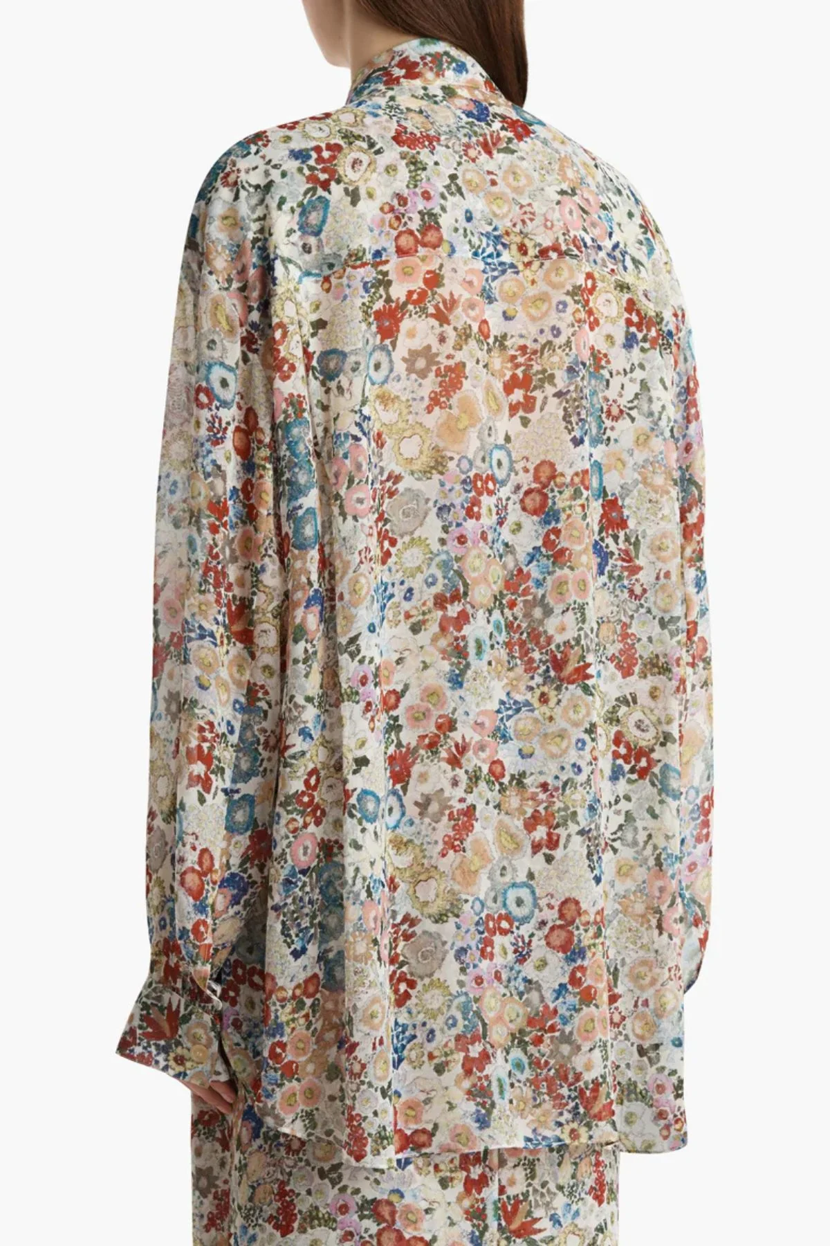 KHAITE Goya Shirt - Cream Multi - Image 4