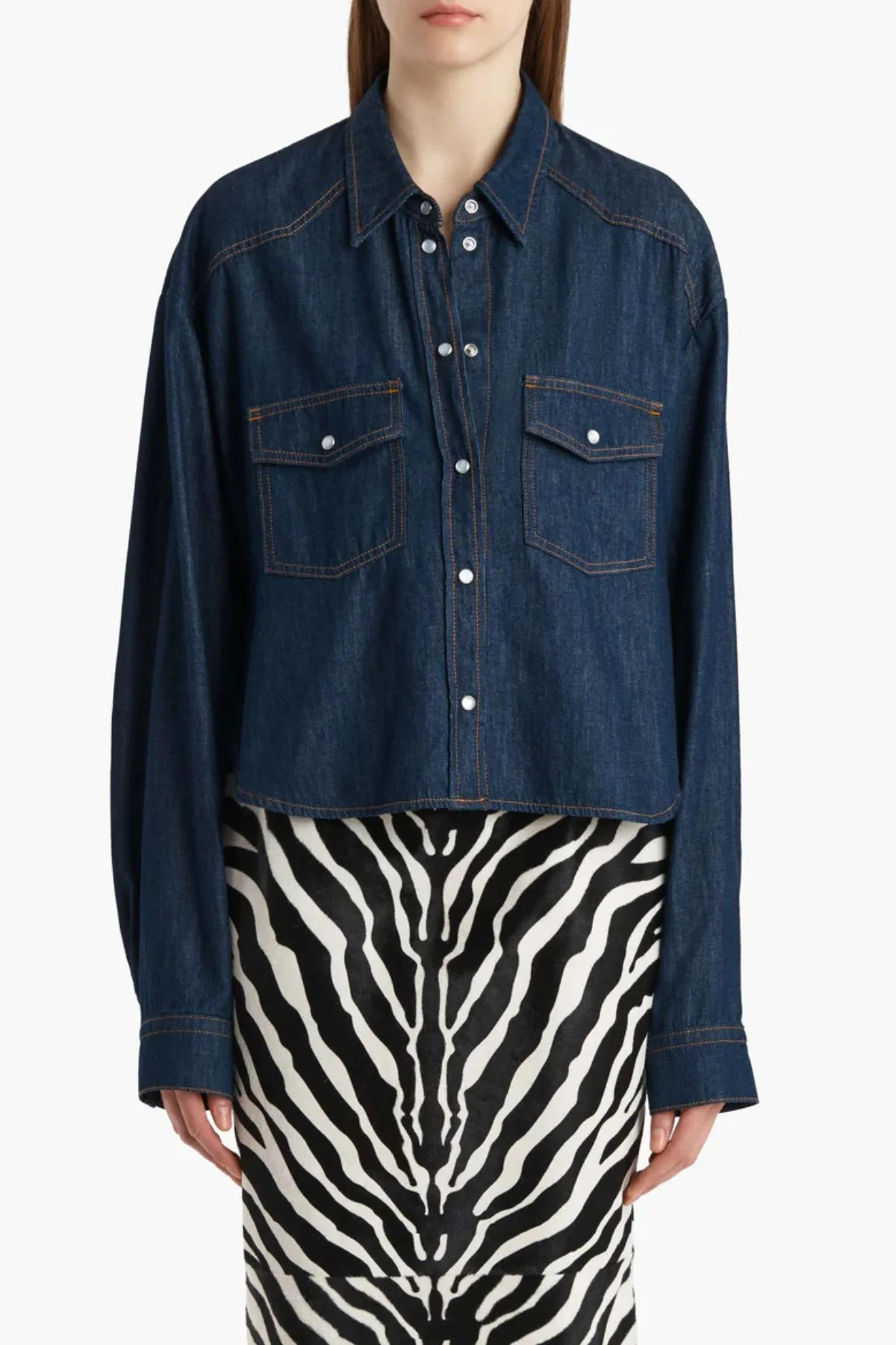 KHAITE Grenon Denim Top - Benson - Image 3