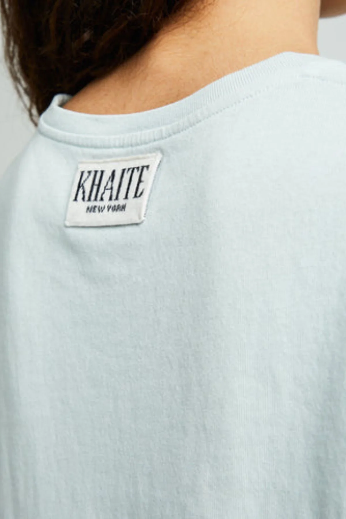 KHAITE Mae T-Shirt - Blue Ice - Image 3