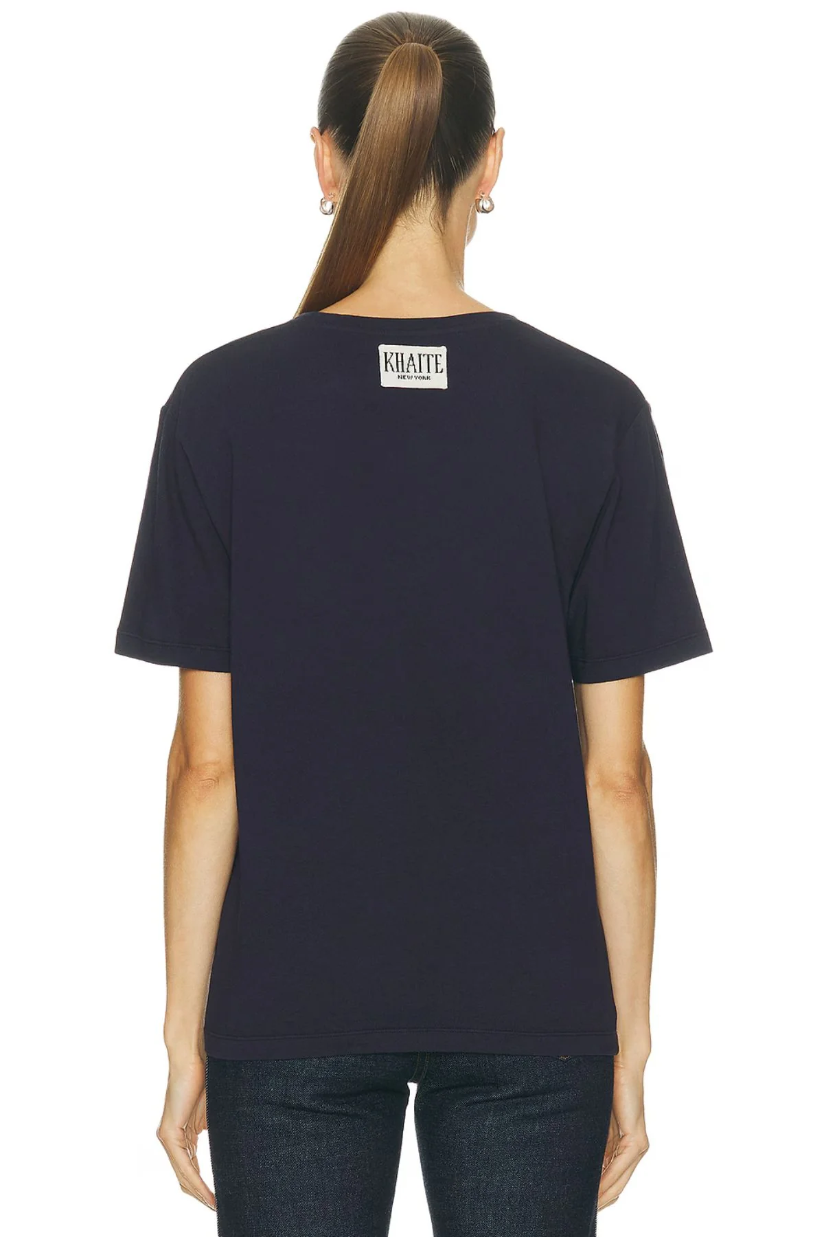KHAITE Mae T-Shirt - Indigo - Image 3