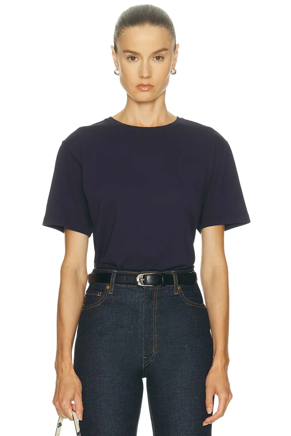 KHAITE Mae T-Shirt - Indigo - Image 4