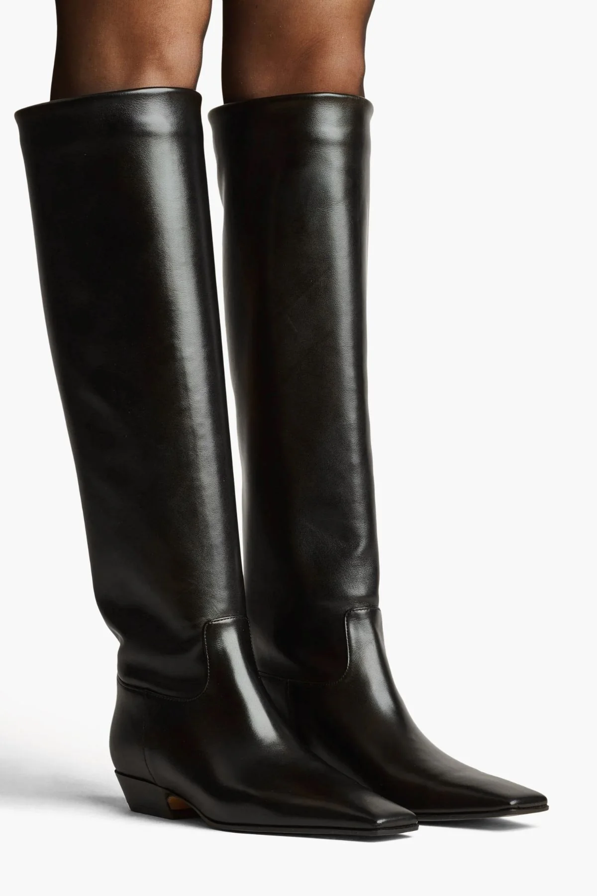 KHAITE Marfa Flat Knee High Boot - Black - Image 5