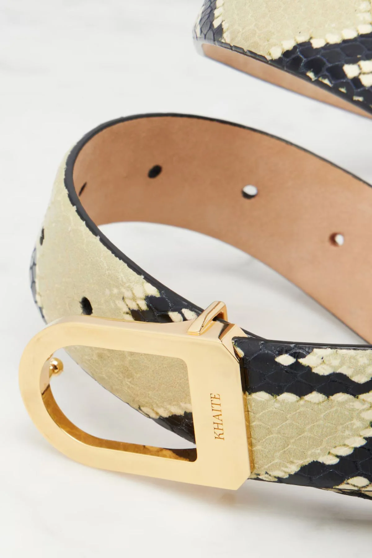 KHAITE Saddle Belt Gold - Natural - Image 3