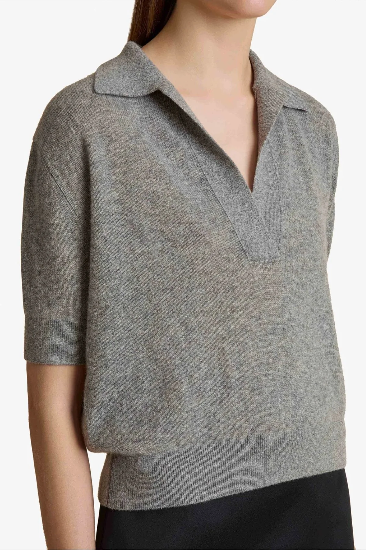 KHAITE Shrunken Jo Sweater - Warm Grey - Image 5