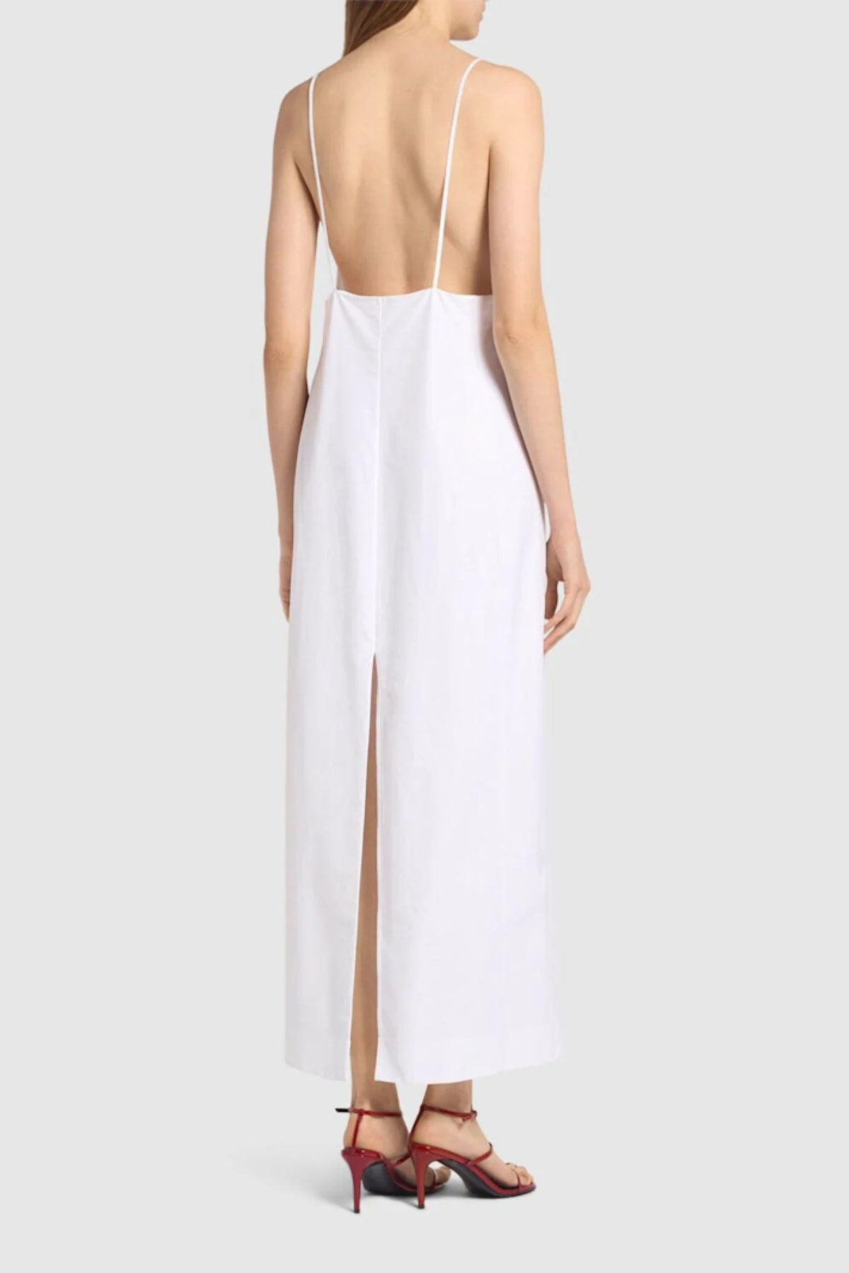 KHAITE Tulula Cotton Poplin Dress - White - Image 3
