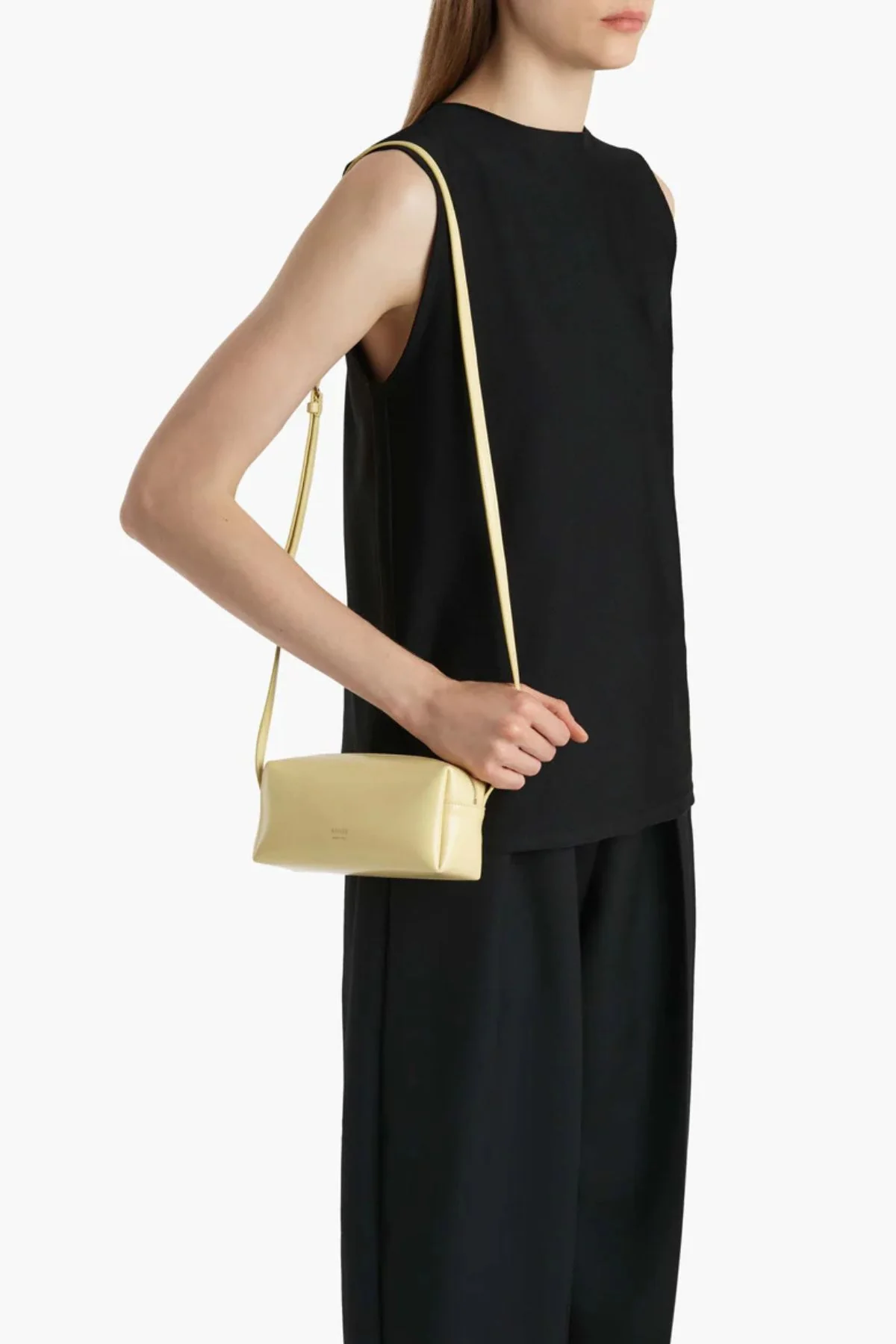 KHAITE Kye Mini Crossbody Bag - Pale Yellow - Image 2