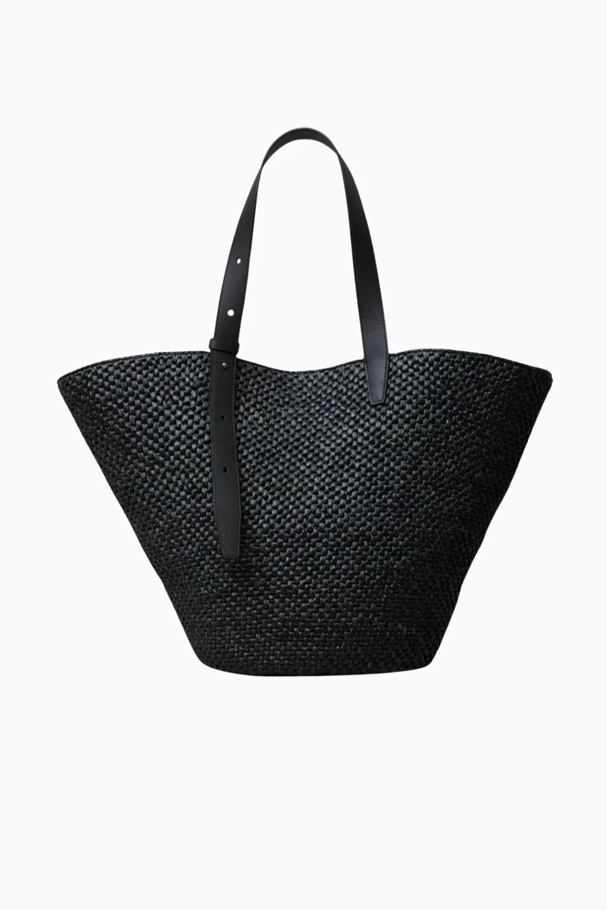 LIÉ STUDIO The Bianca Bag - Black Raffia