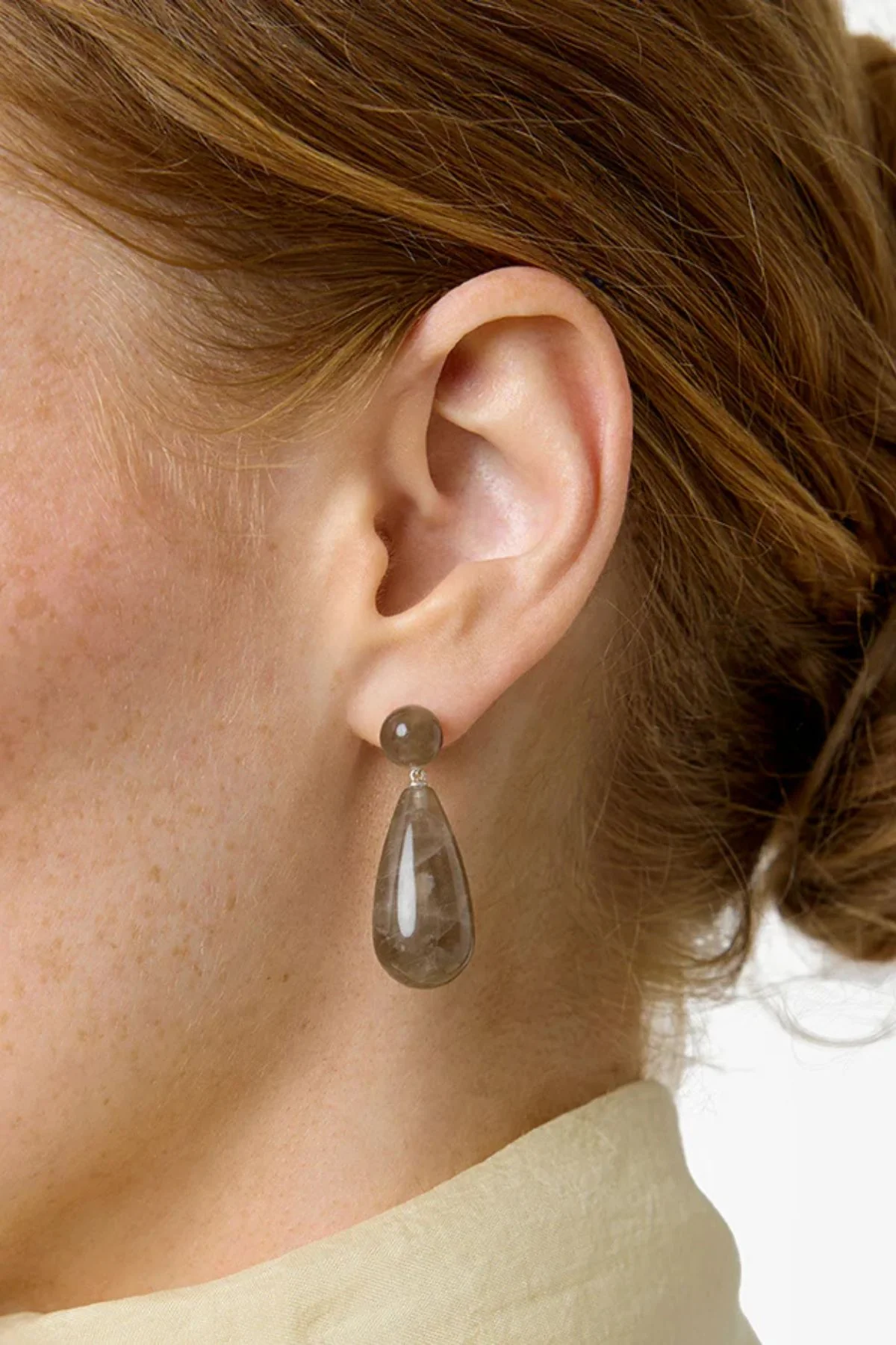 LIÉ STUDIO The Lola Earrings - Smoky Quartz - Image 3