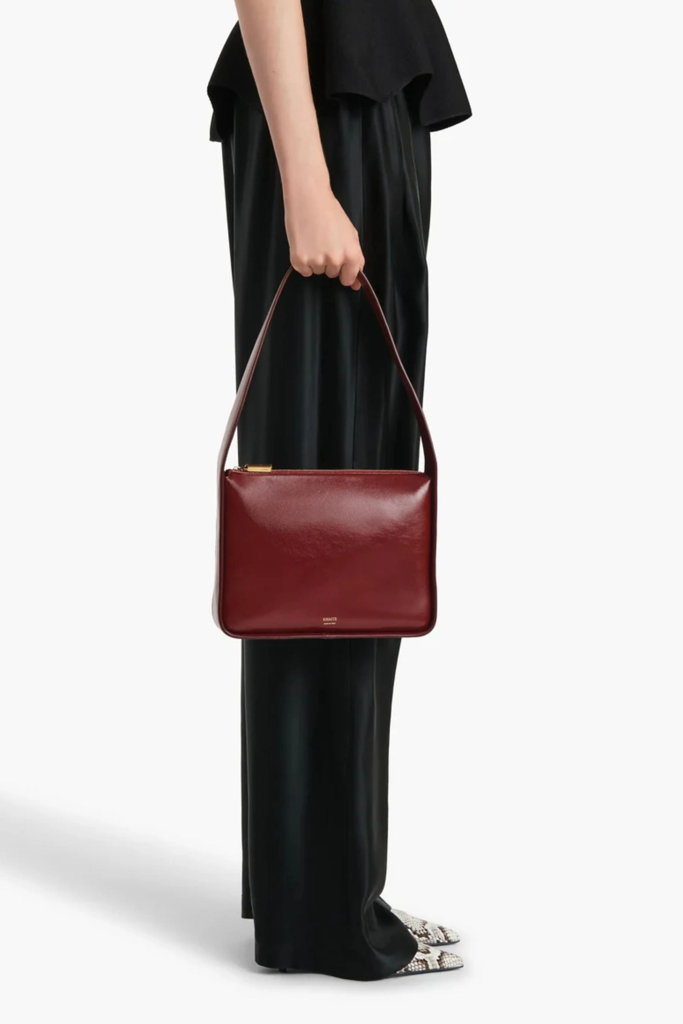 KHAITE Lori Squared Bag - Oxblood - Image 2