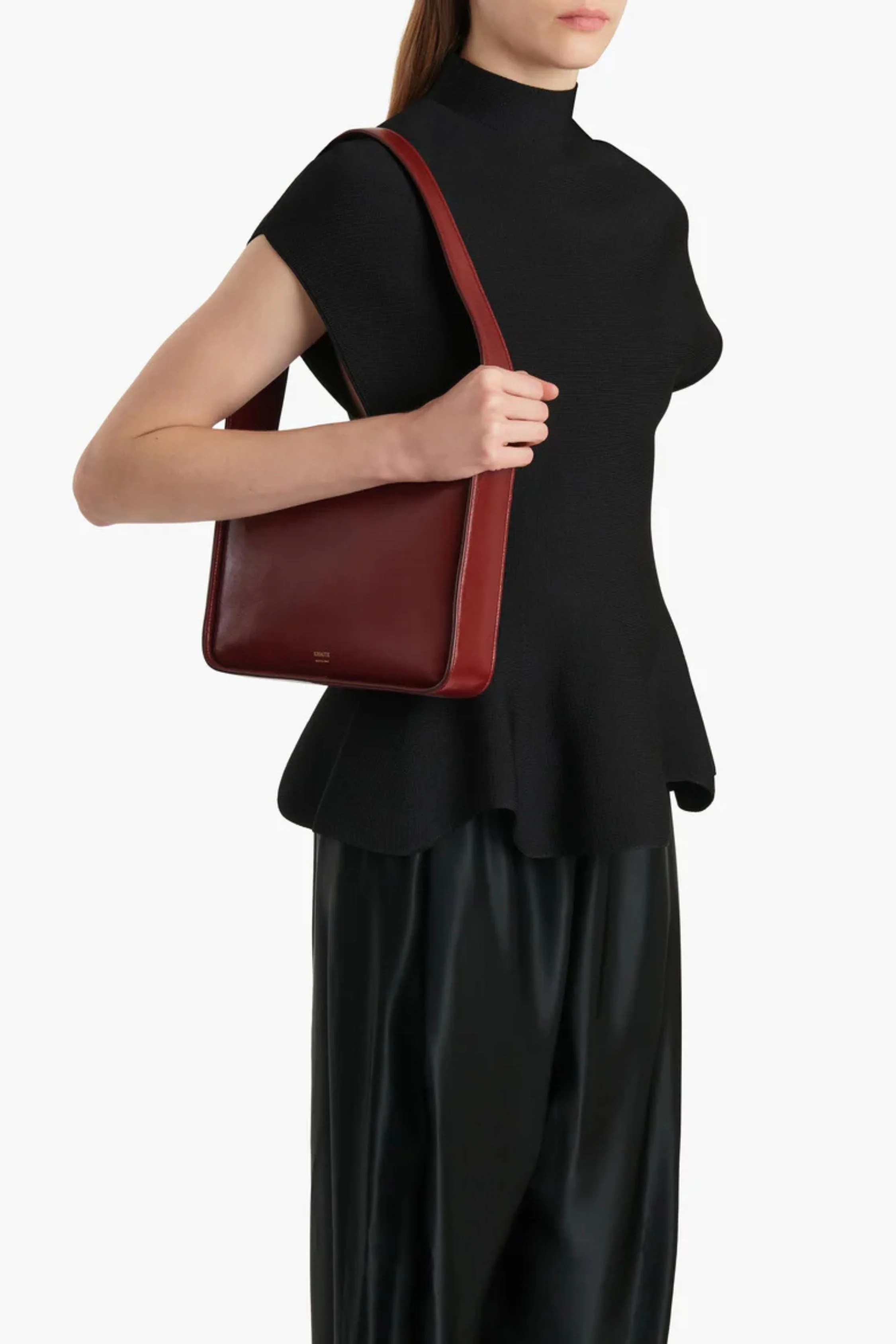 KHAITE Lori Squared Bag - Oxblood - Image 5
