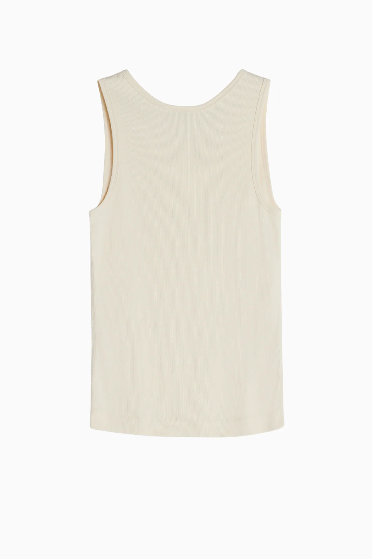Maison Kitsuné Baby Fox Patch Ribbed Tank - Marble - Image 5