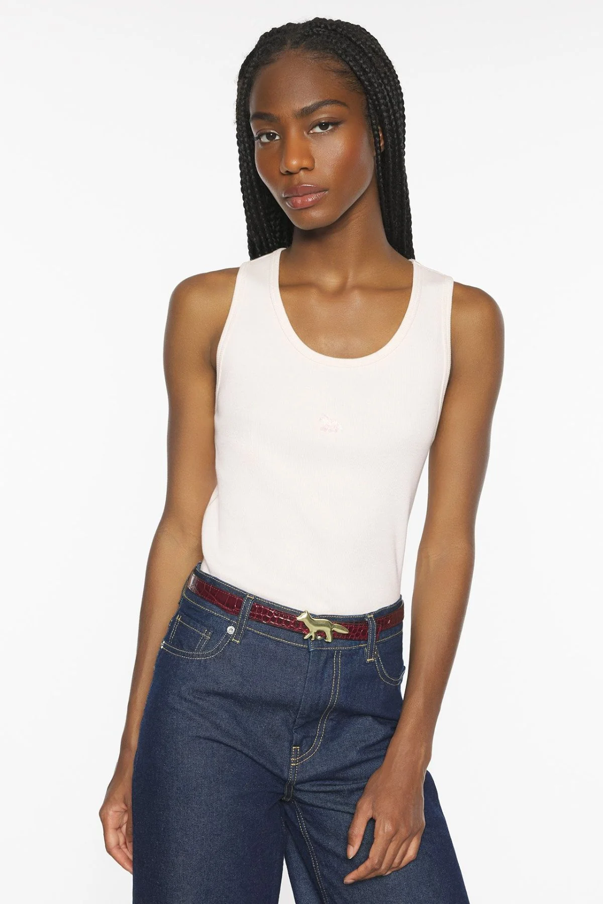 Maison Kitsuné Baby Fox Tank Top - Pearl Pink - Image 4