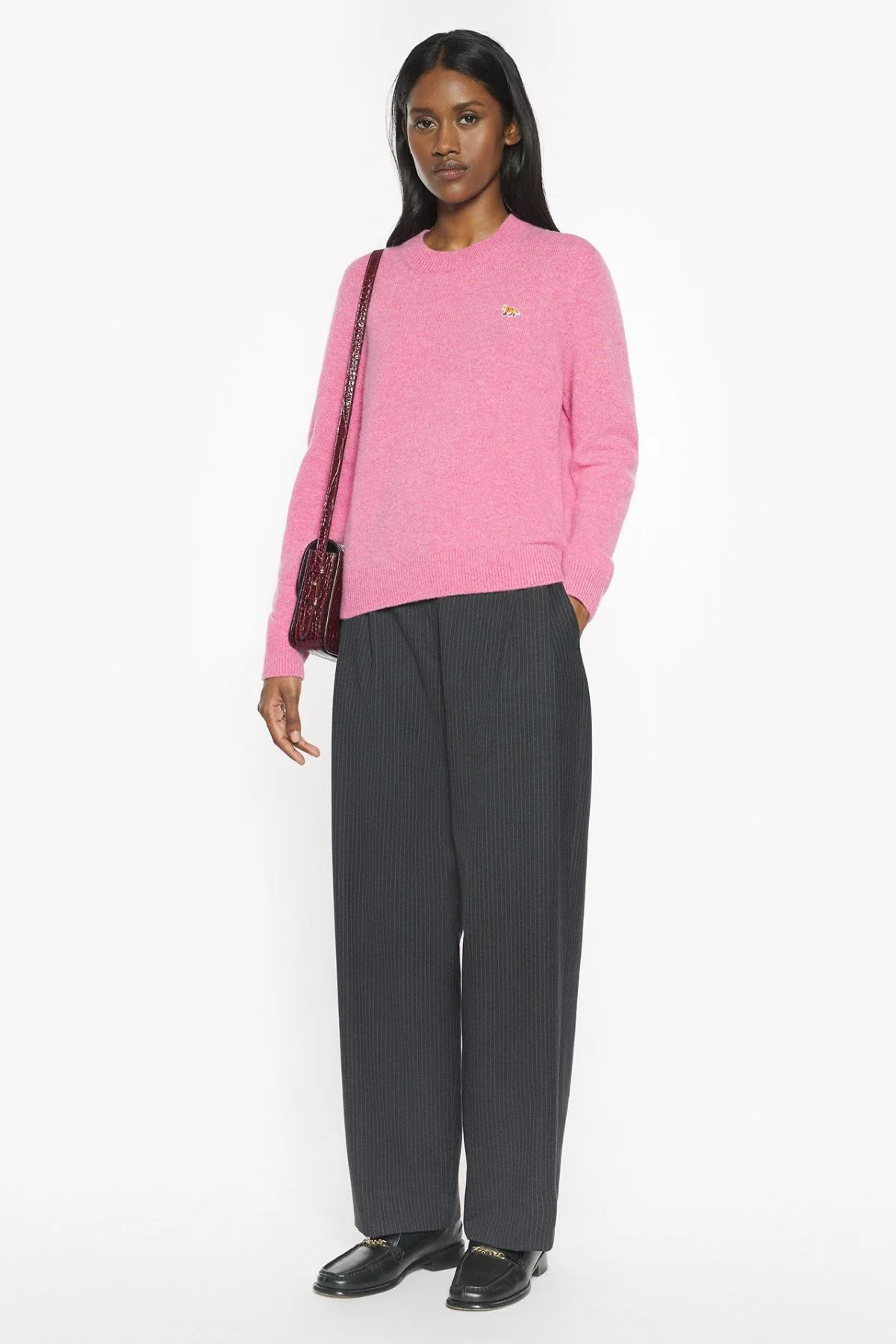 Maison Kitsuné Baby Fox Regular Jumper - Pale Rose - Image 2